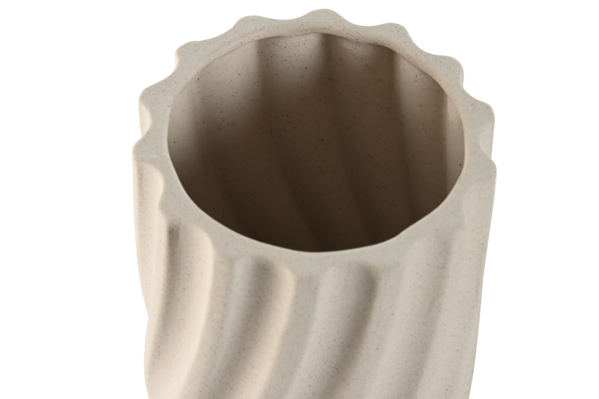 JARRON PORCELANA 14X14X32,5 WATERPROOF CREMA 3