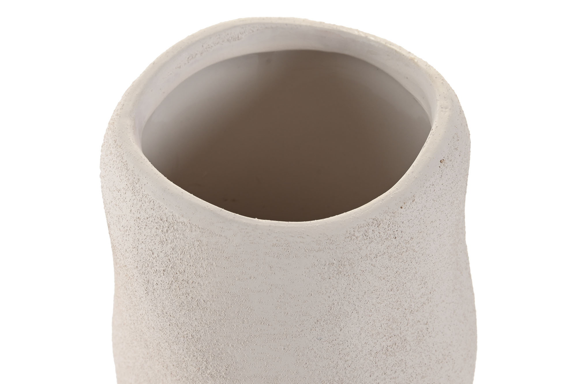 JARRON CERAMICA 10X10X20 ORGANICO RUGOSO CRUDO 3