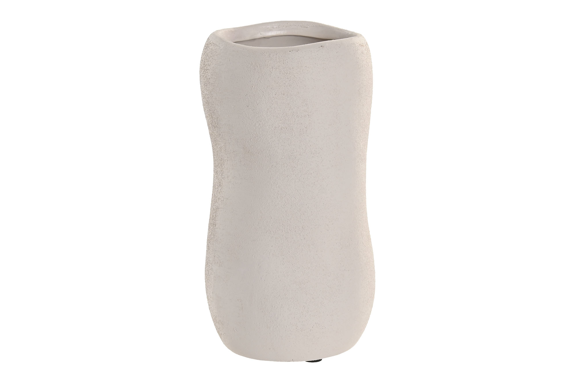 JARRON CERAMICA 10X10X20 ORGANICO RUGOSO CRUDO
