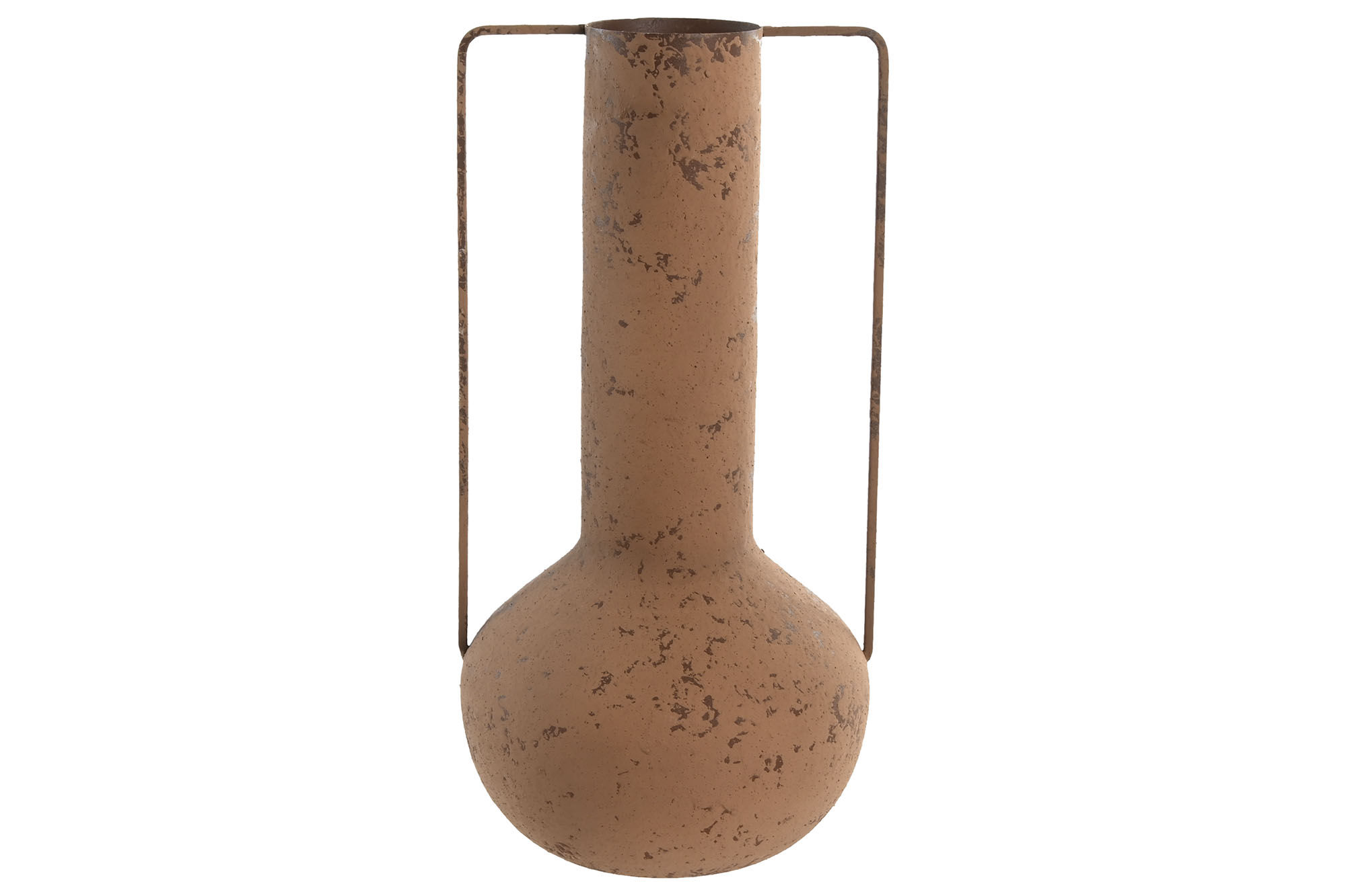 JARRON METAL 17X17X34,5 ENVEJECIDO MARRON CLARO