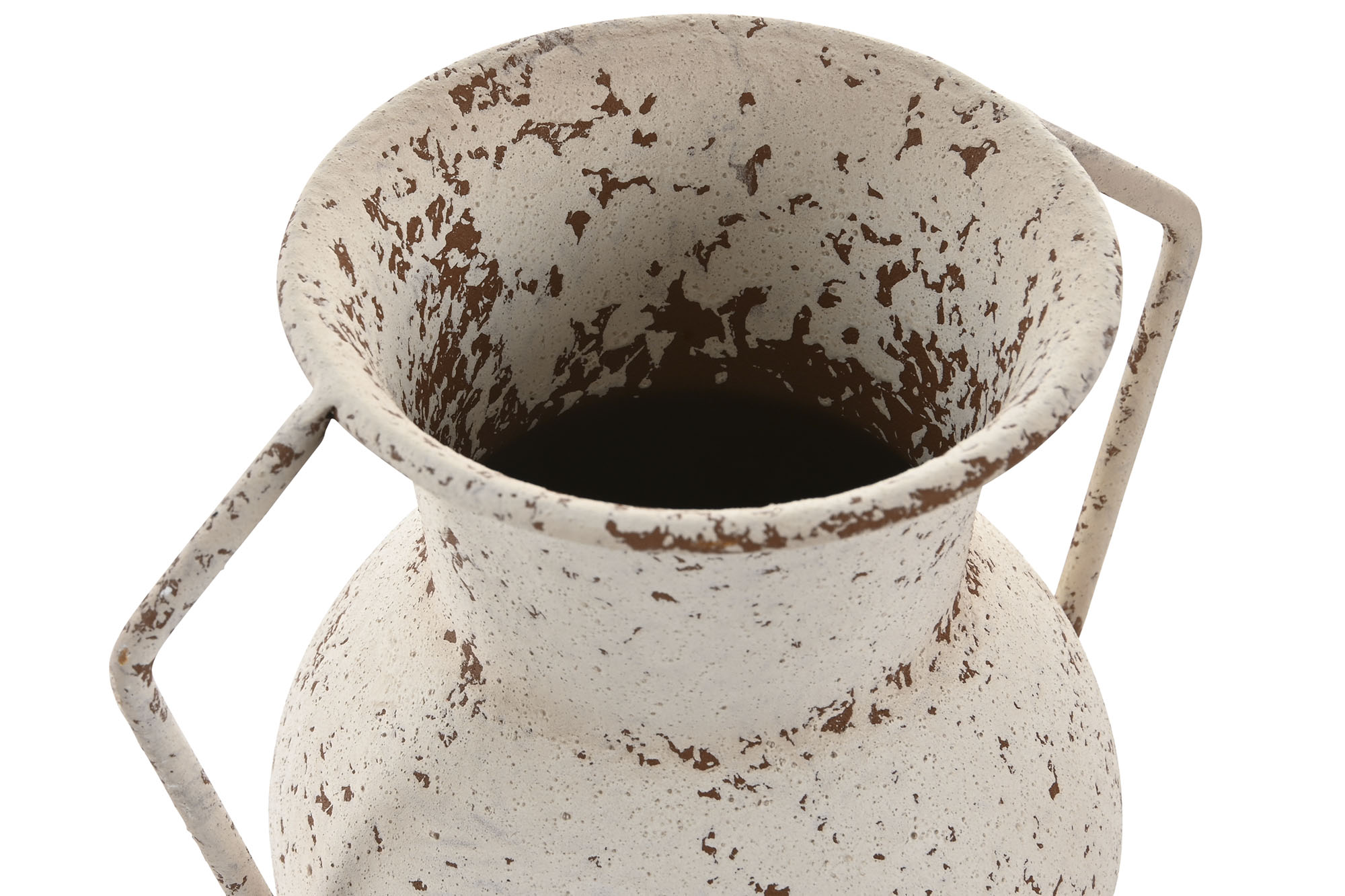 JARRON METAL 18,5X11,7X30 ENVEJECIDO BEIGE 2