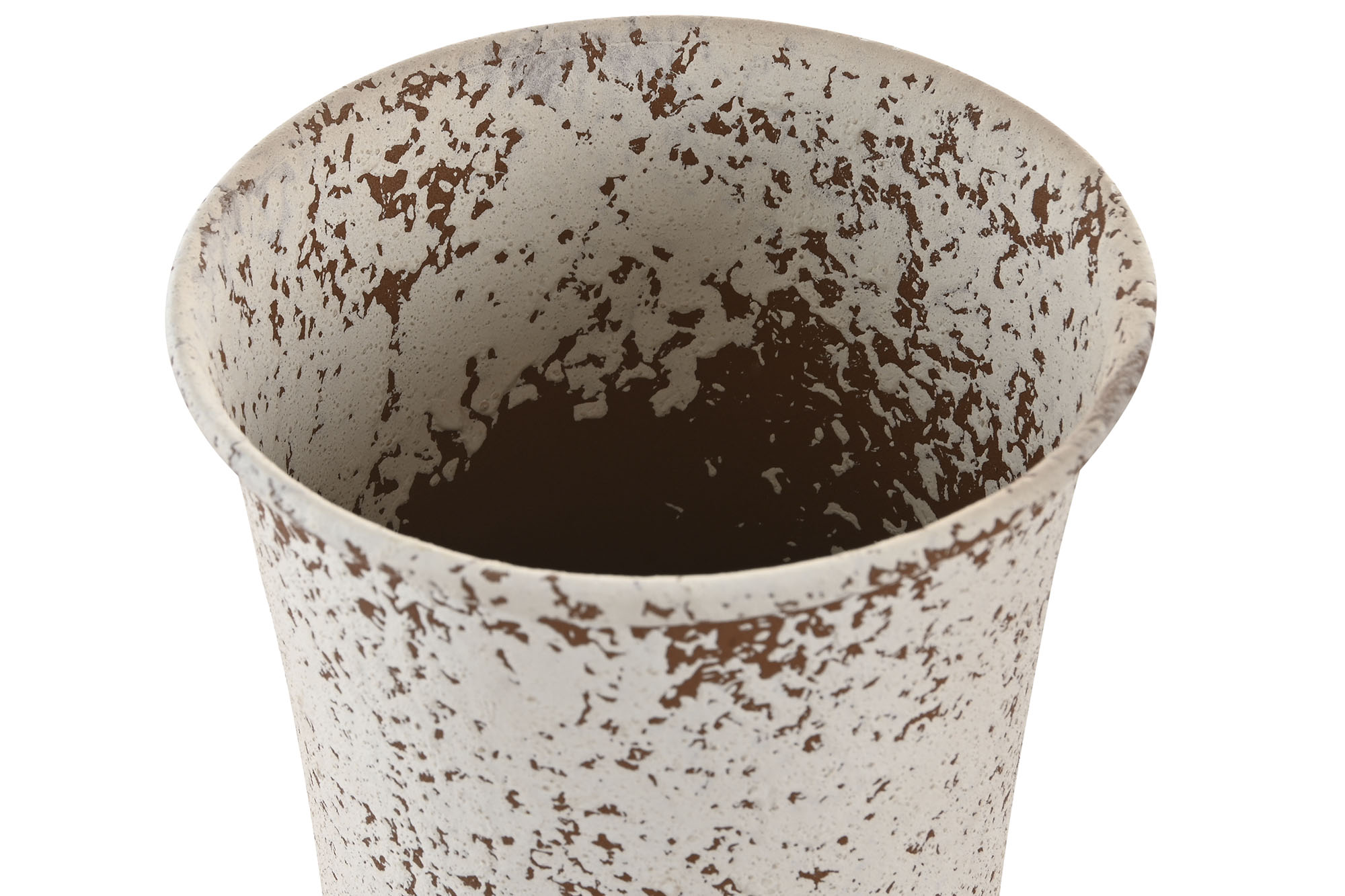 JARRON METAL 20X20X34,5 ENVEJECIDO BEIGE 2