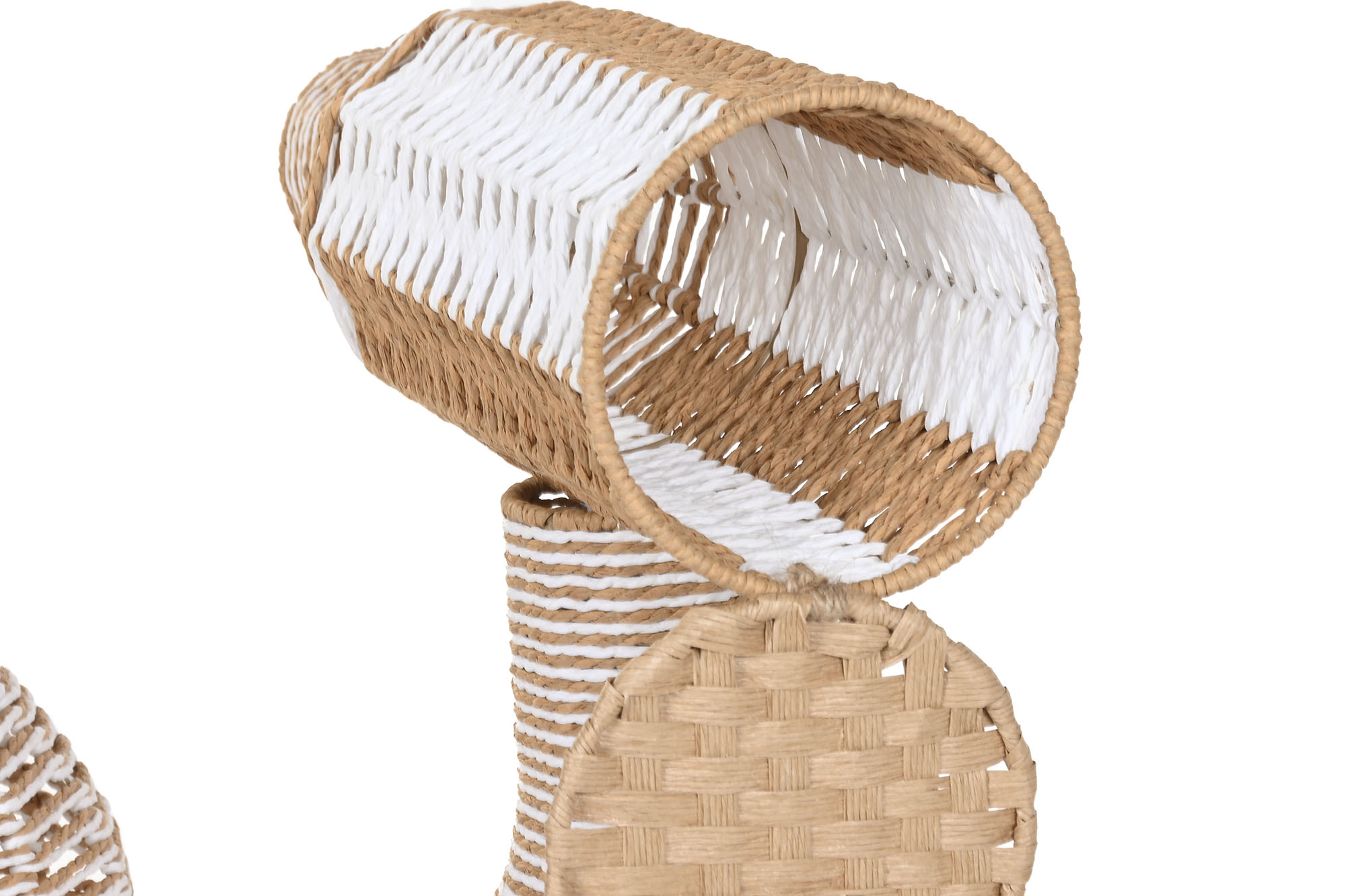 JARRON FIBRA METAL 26X26X72 NATURAL MARRON 3