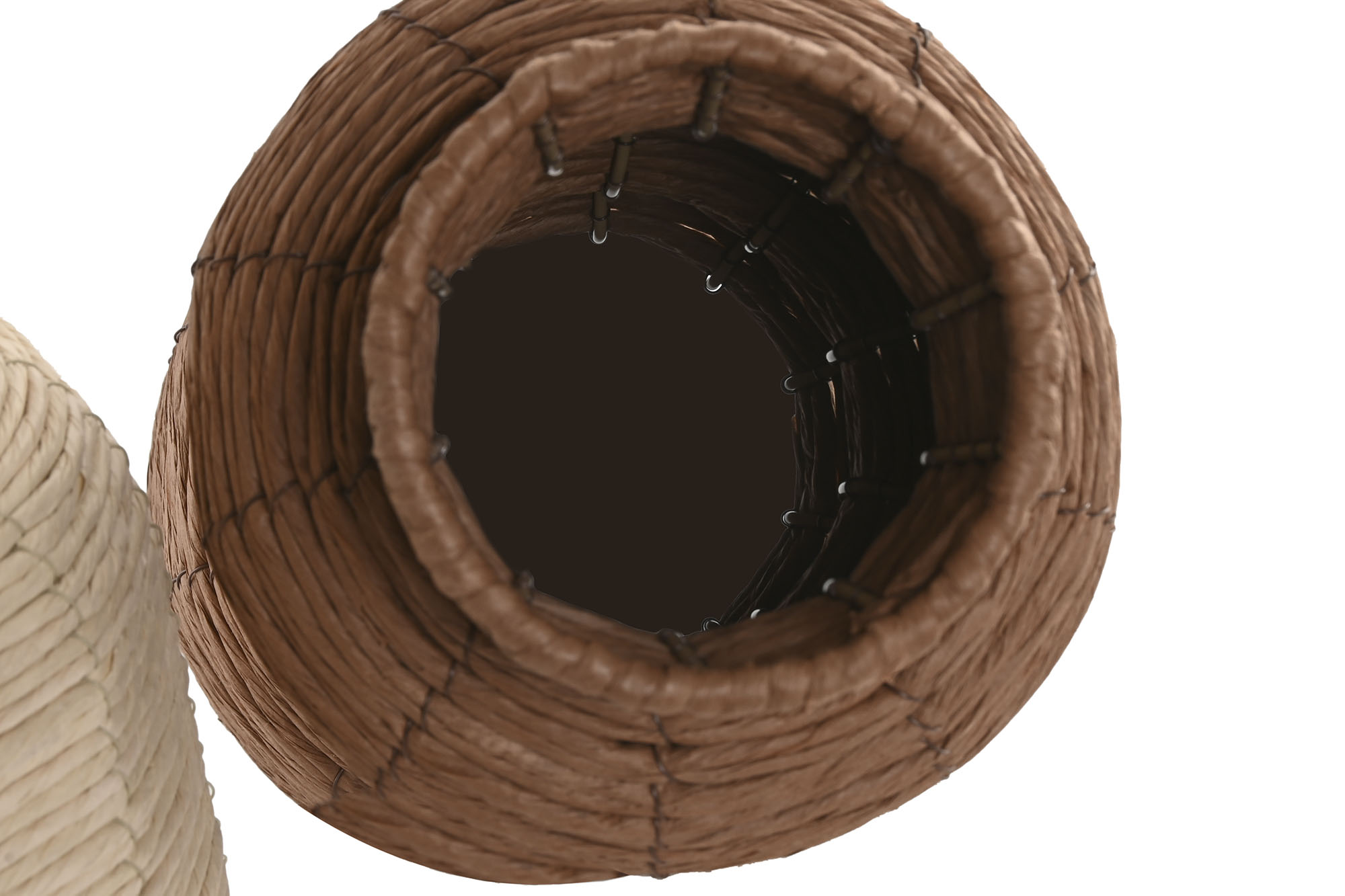 JARRON FIBRA 20X20X40CM NATURAL 3