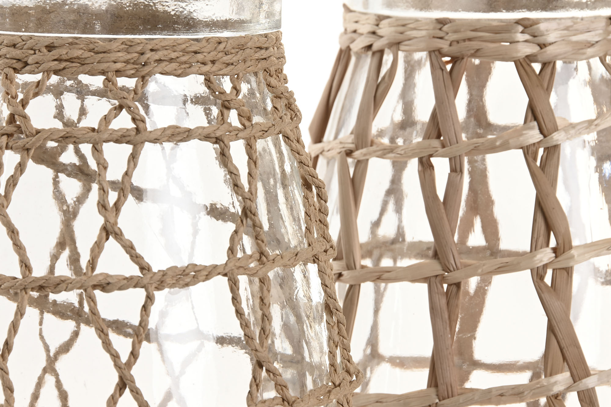 JARRON CRISTAL MIMBRE 16X16X27 NATURAL 2