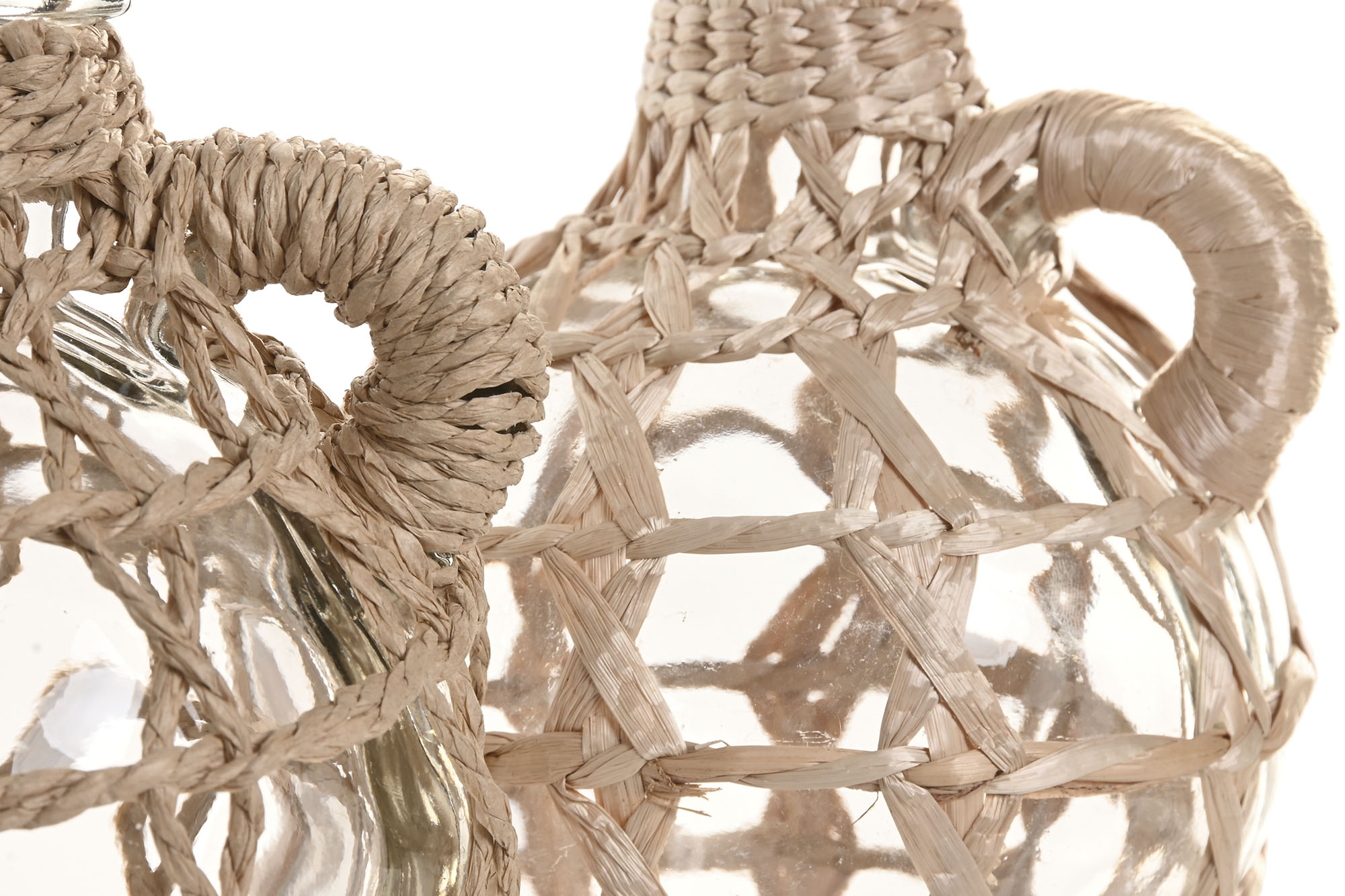 JARRON CRISTAL FIBRA 13X13X17 BOTELLA 2