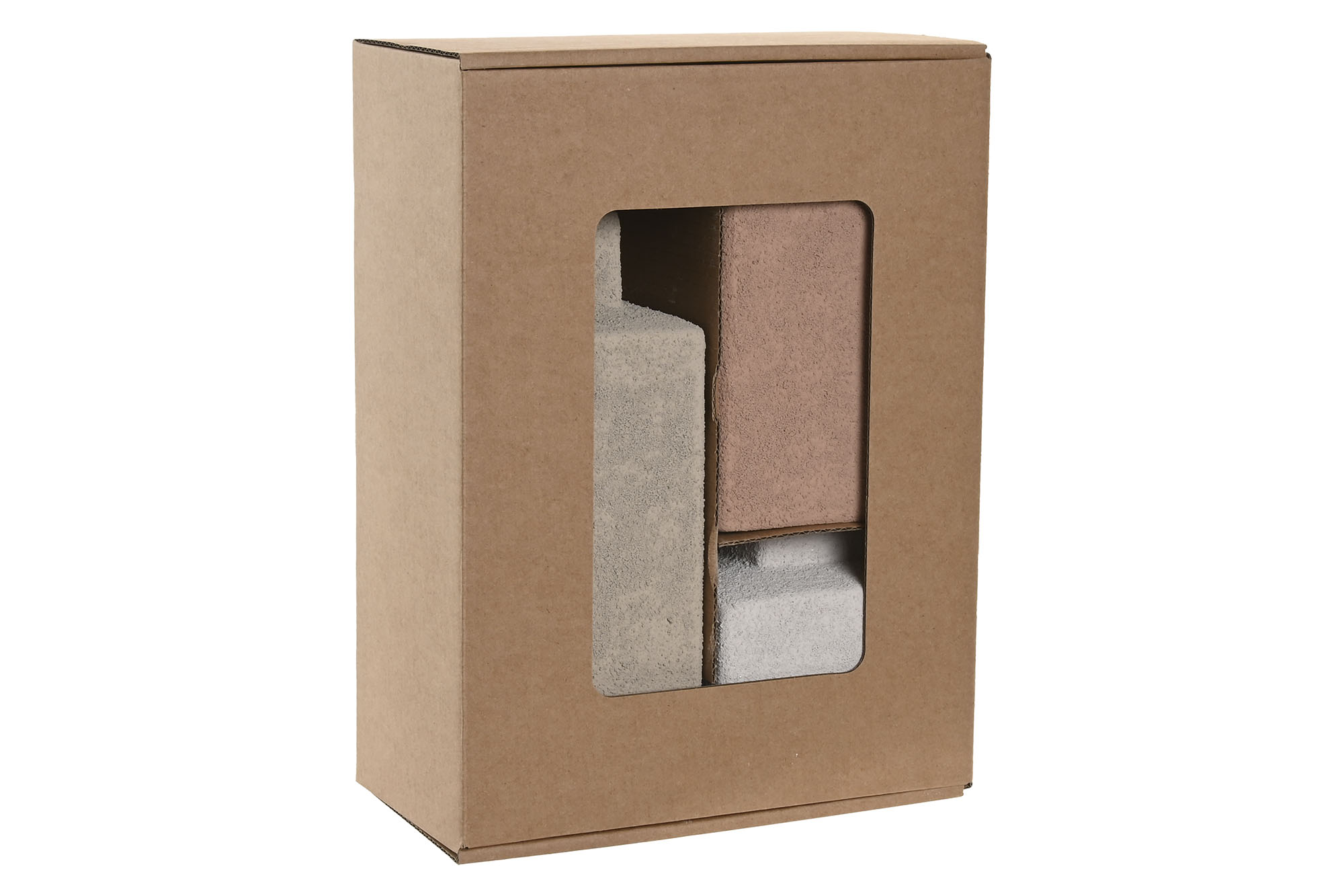 JARRON SET 3 GRES 10X10X22,5 RUGOSO MULTICOLOR 2