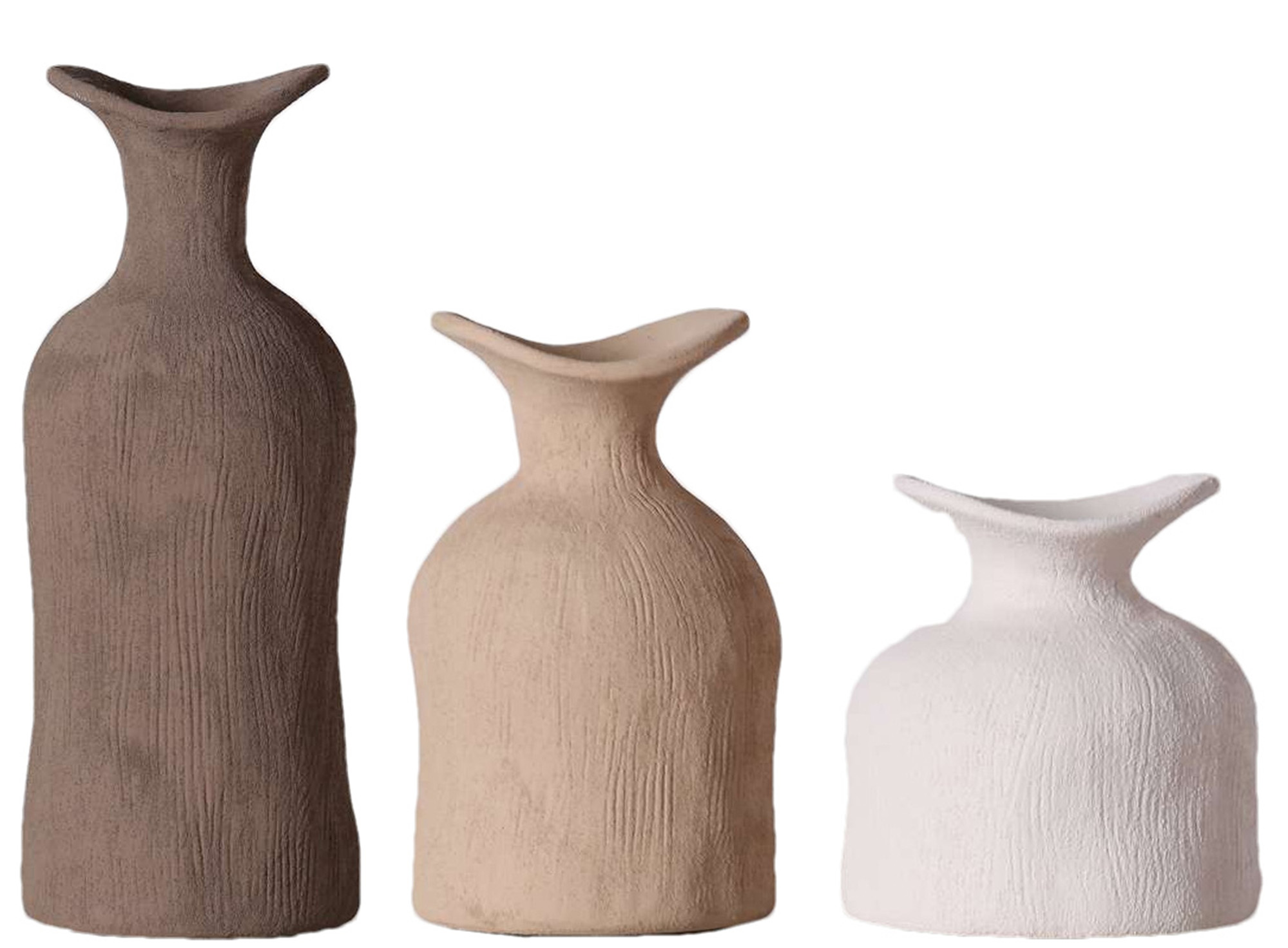 JARRON SET 3 GRES 9X9X24 MULTICOLOR