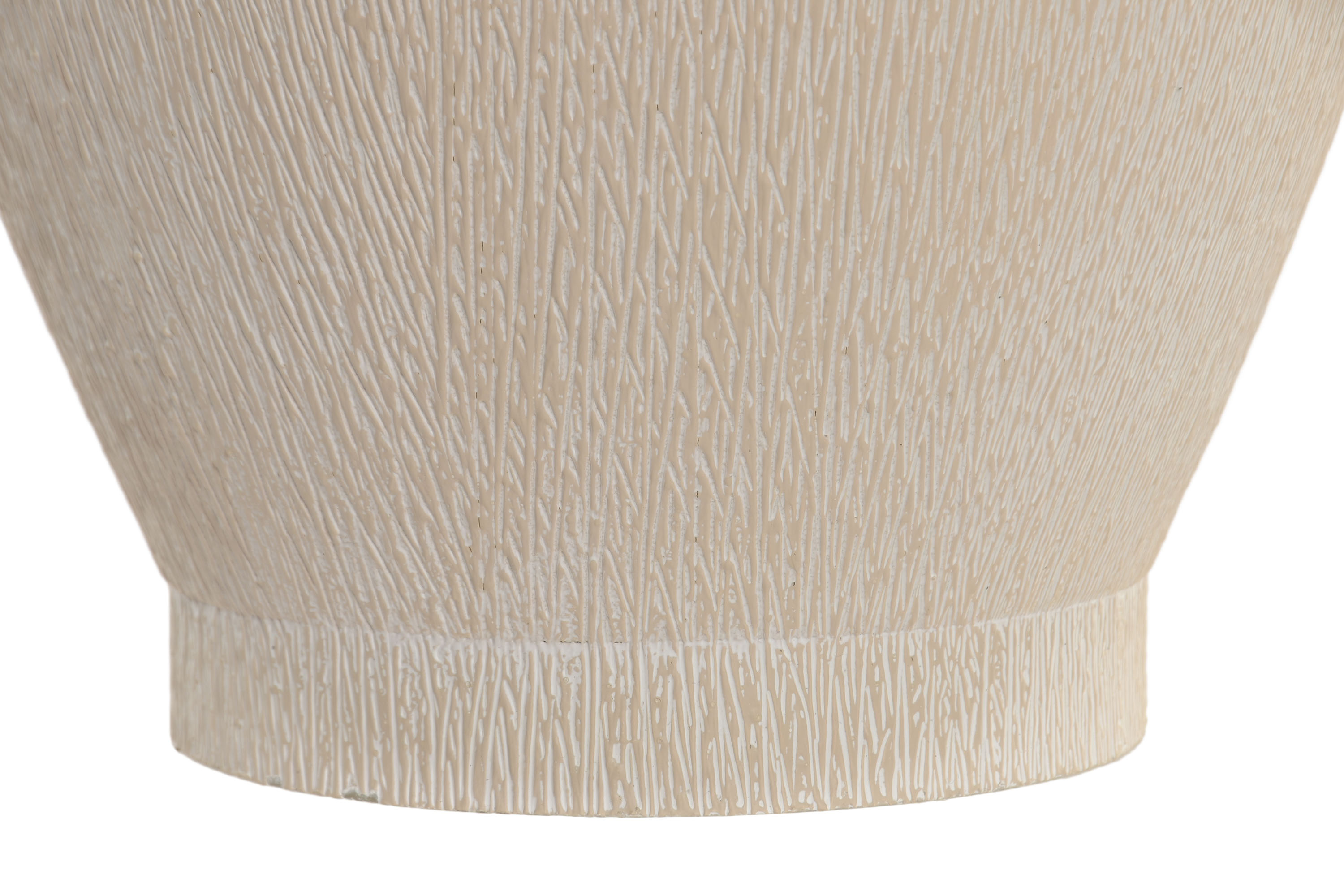 JARRON METAL 25,5X25,5X33 RUGOSO BEIGE 3