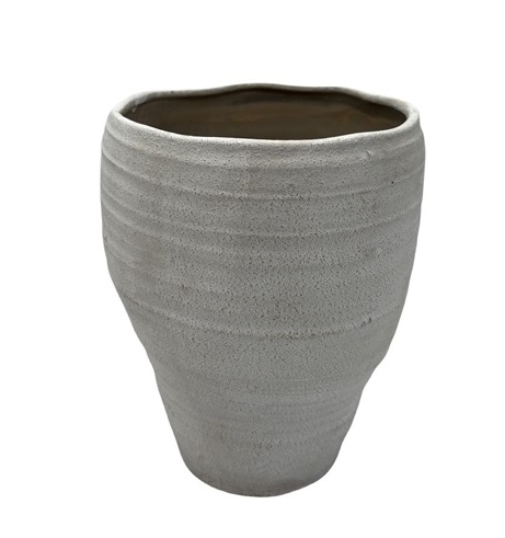 JARRON PORCELANA 17X17X21 BLANCO