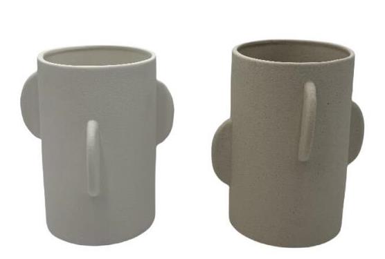 JARRON PORCELANA 15,5X15,5X18,5CM BEIGE