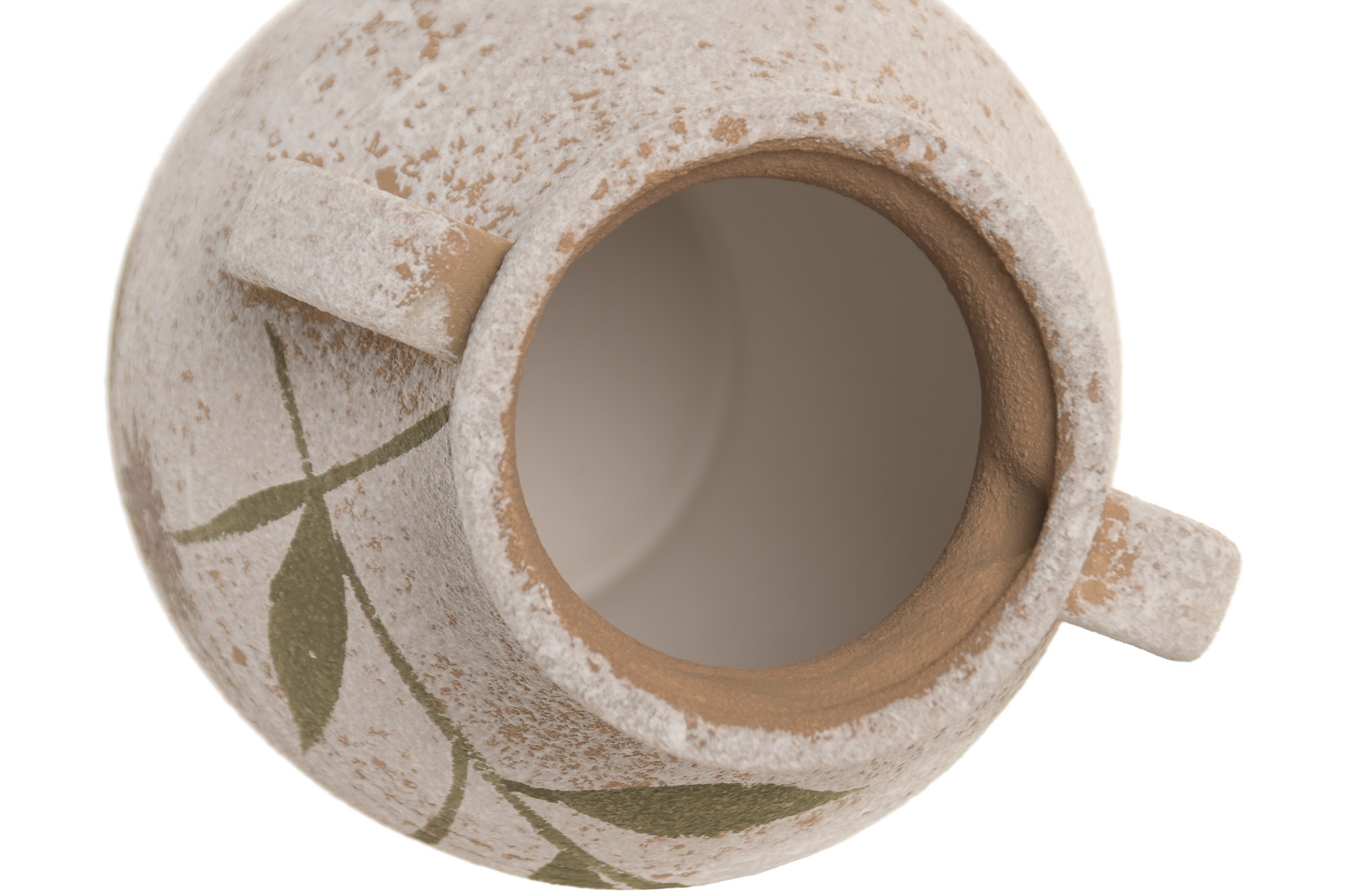 JARRON CERAMICA 16X16X25,5 FLORES MARRON 2
