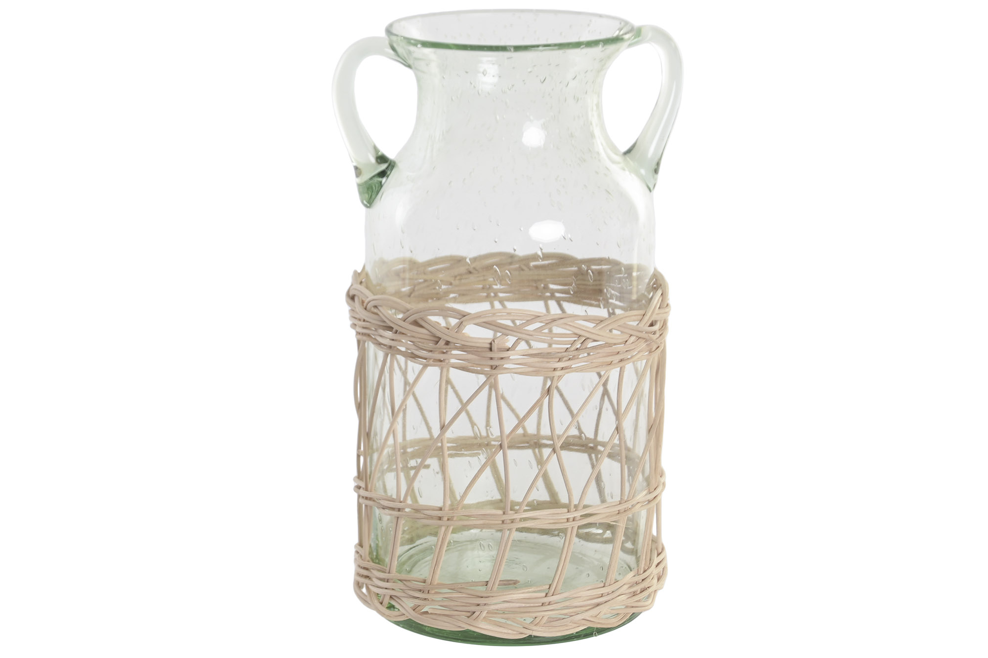 JARRON CRISTAL MIMBRE 18X18X28 2 ASAS NATURAL