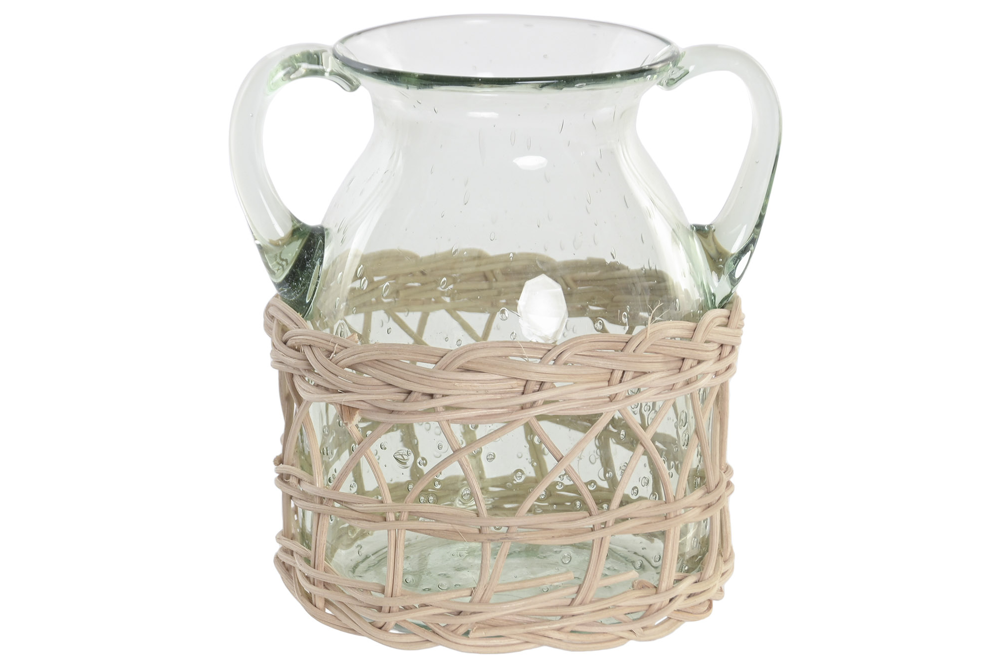 JARRON CRISTAL MIMBRE 16X12X17 2 ASAS NATURAL