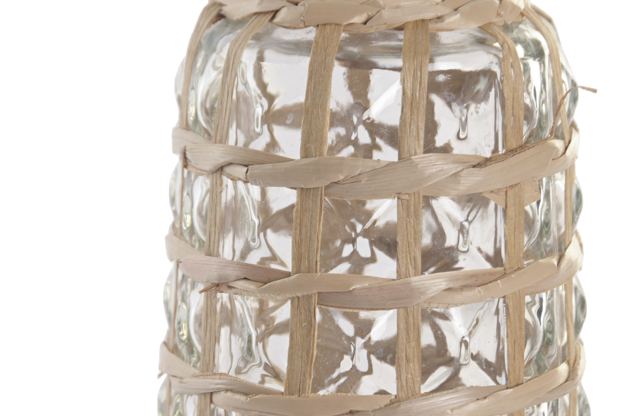 JARRON CRISTAL MIMBRE 13X13X30 NATURAL 3