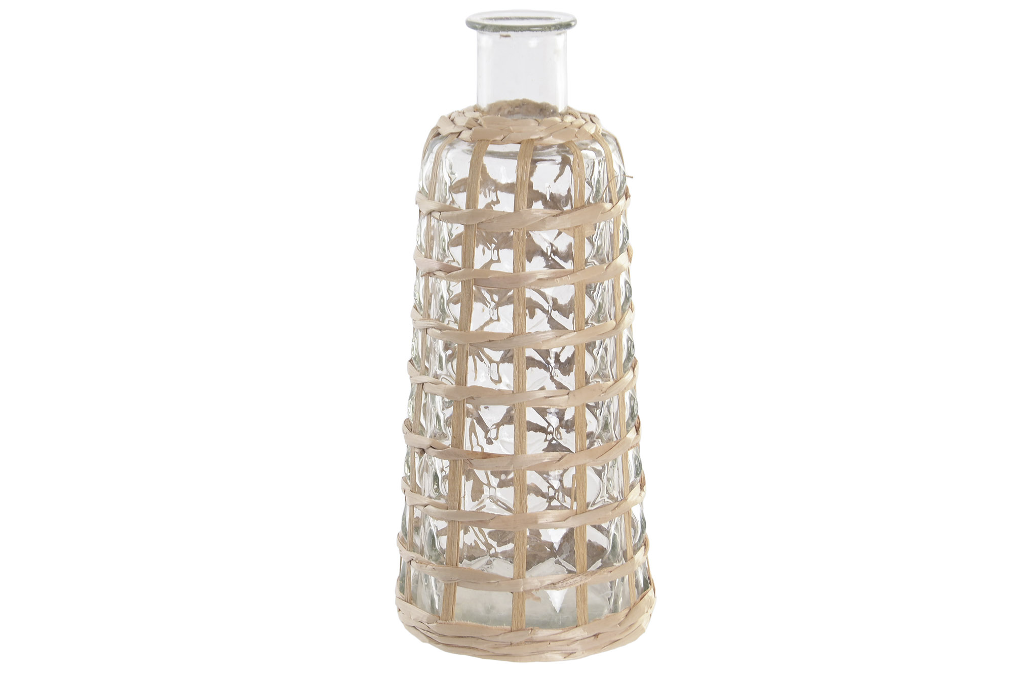 JARRON CRISTAL MIMBRE 13X13X30 NATURAL