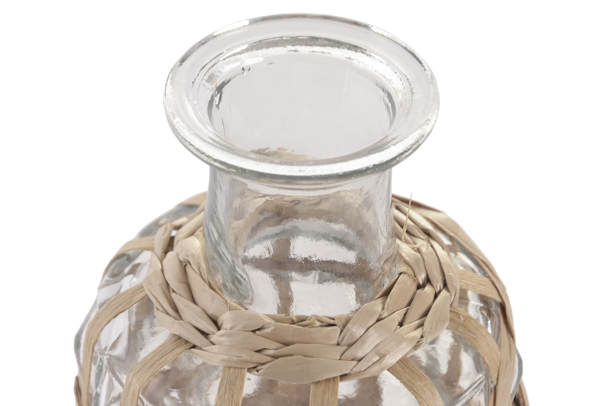 JARRON CRISTAL MIMBRE 12X12X20 NATURAL 2