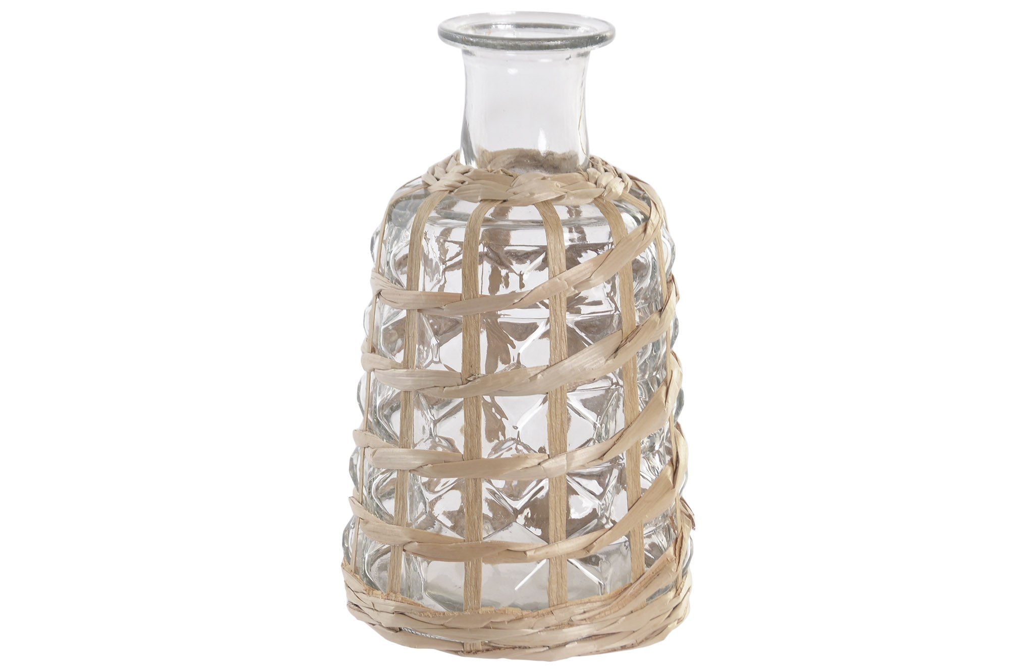 JARRON CRISTAL MIMBRE 12X12X20 NATURAL