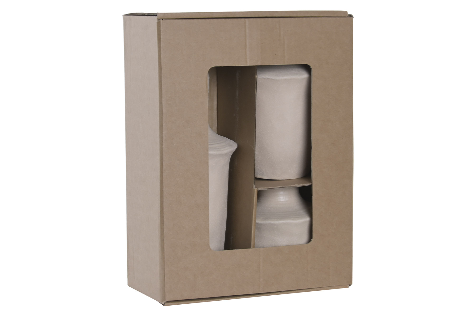 JARRON SET 3 GRES 10,7X10,7X24 RUGOSO CRUDO 2
