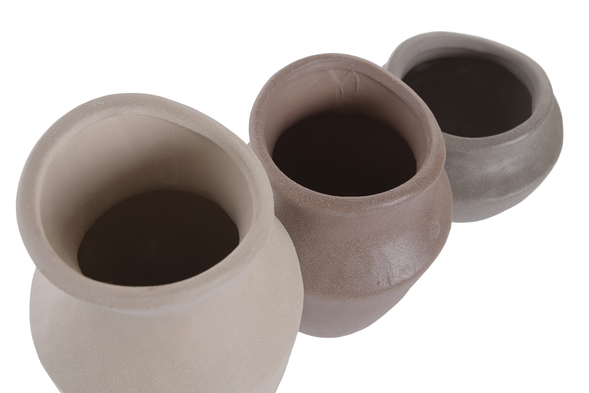 JARRON SET 3 GRES 11X11X21,8 ORGANICO CRUDO 5