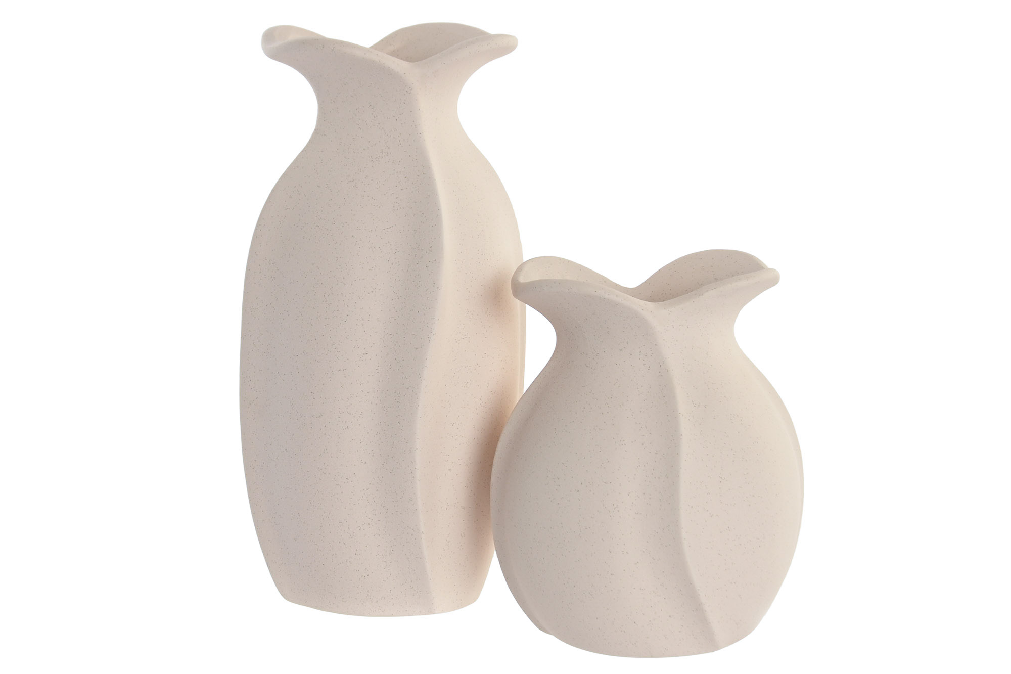 JARRON GRES 15X15X18 RUGOSO BLANCO 4
