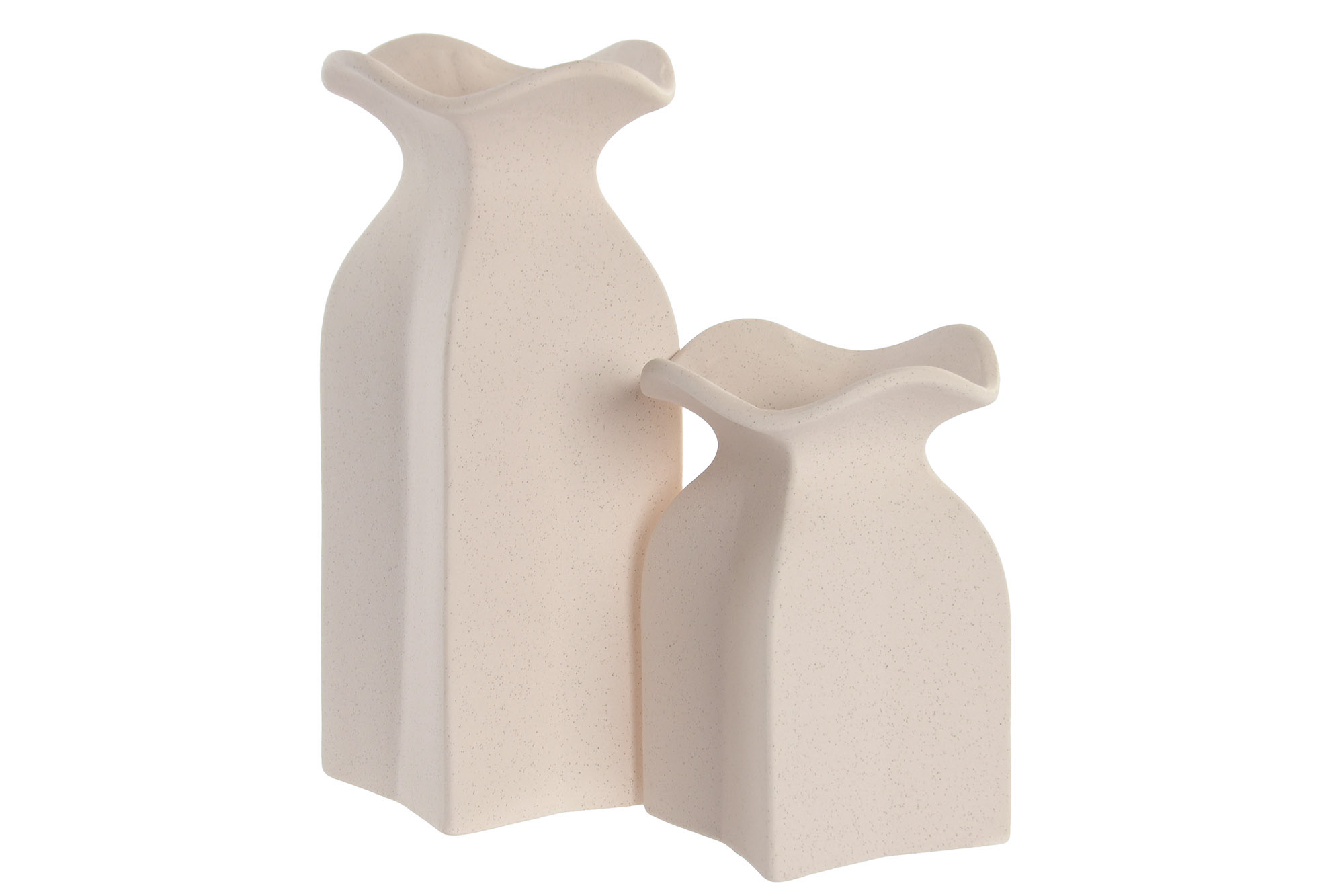 JARRON GRES 13X13X28 RUGOSO BLANCO 4