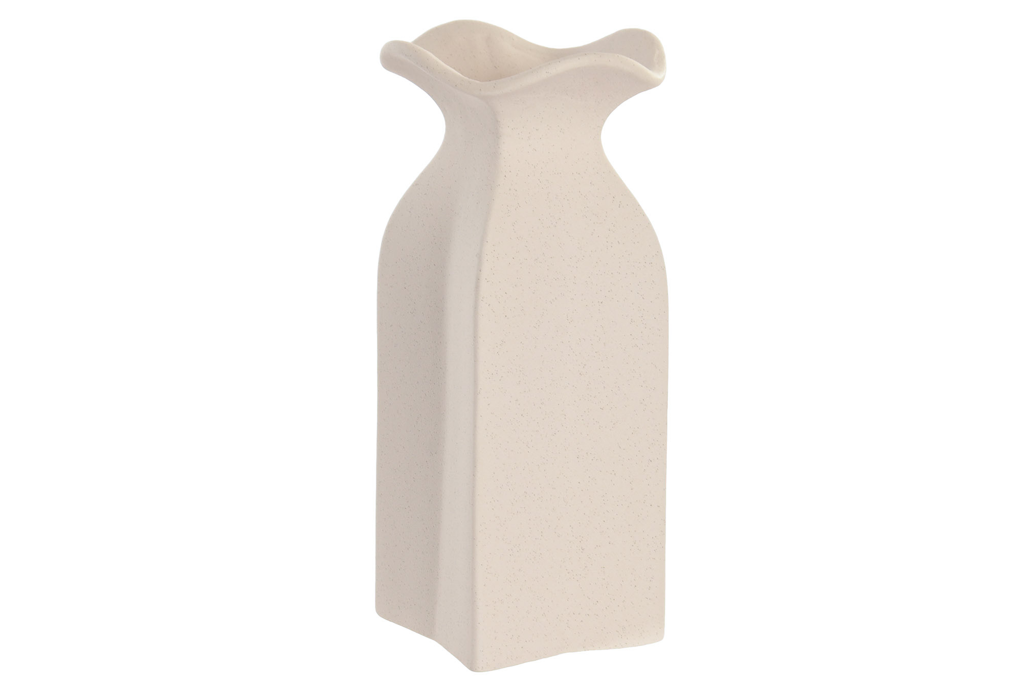 JARRON GRES 13X13X28 RUGOSO BLANCO