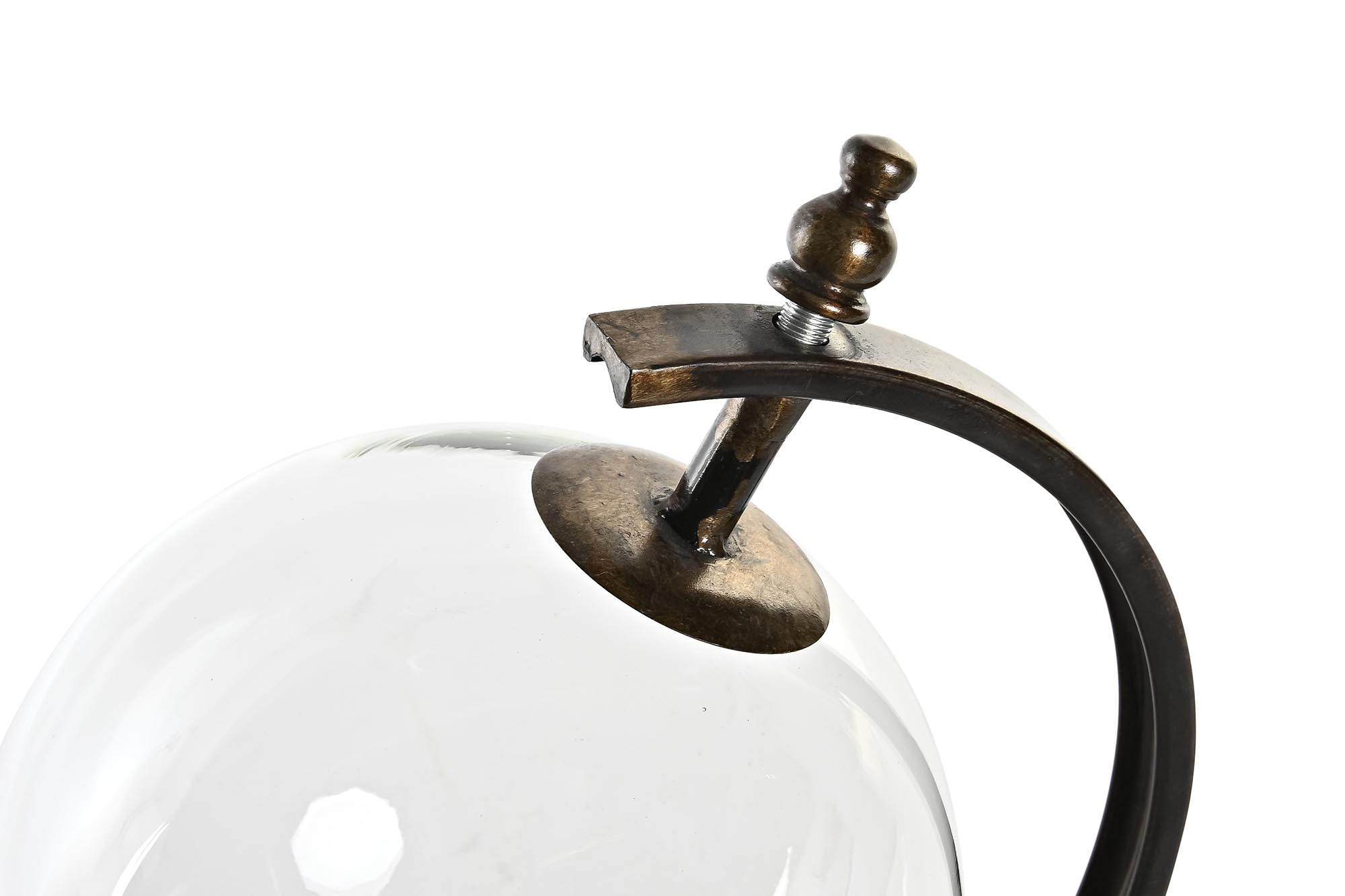 LAMPARA SOBREMESA METAL CRISTAL 25X20X36 BOLA 3