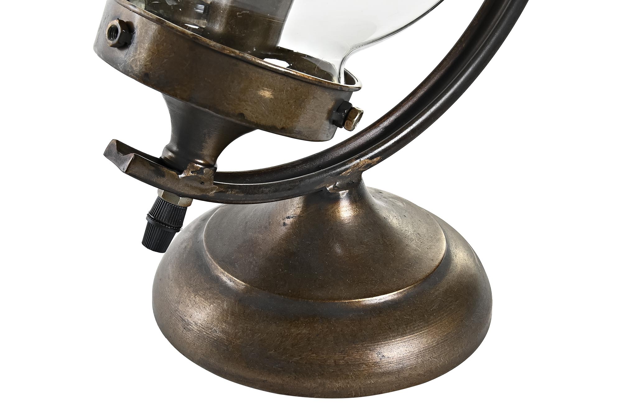 LAMPARA SOBREMESA METAL CRISTAL 25X20X36 BOLA 4