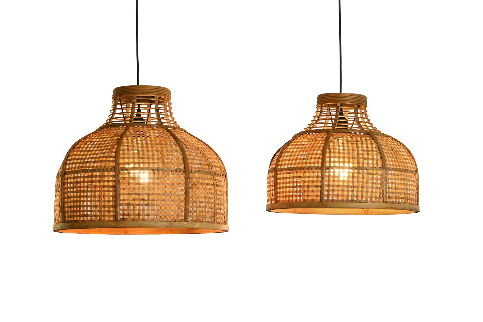 LAMPARA TECHO RATAN NATURAL 46X46X39CM