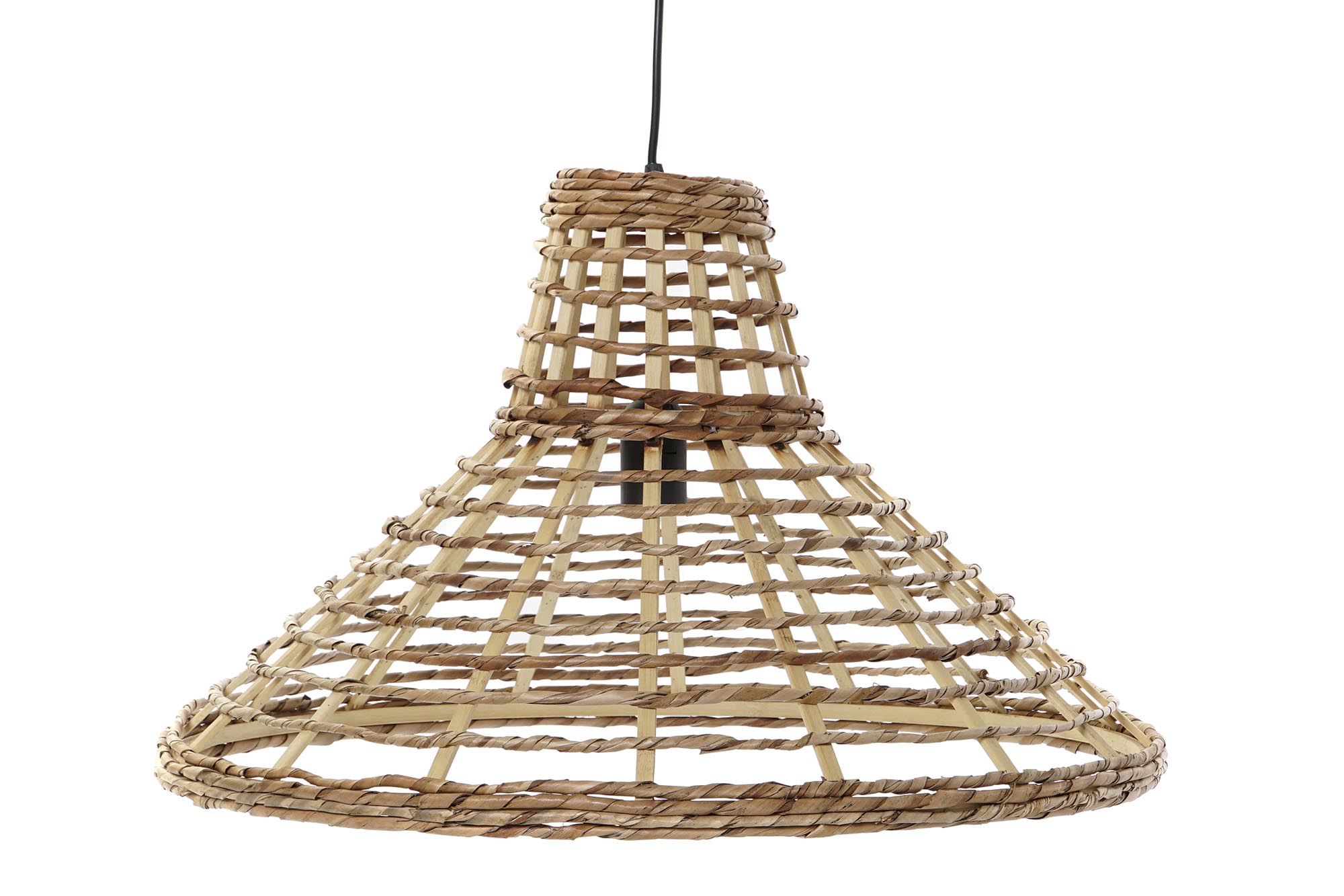 LAMPARA TECHO RATAN 56X56X34 NATURAL MARRON 4