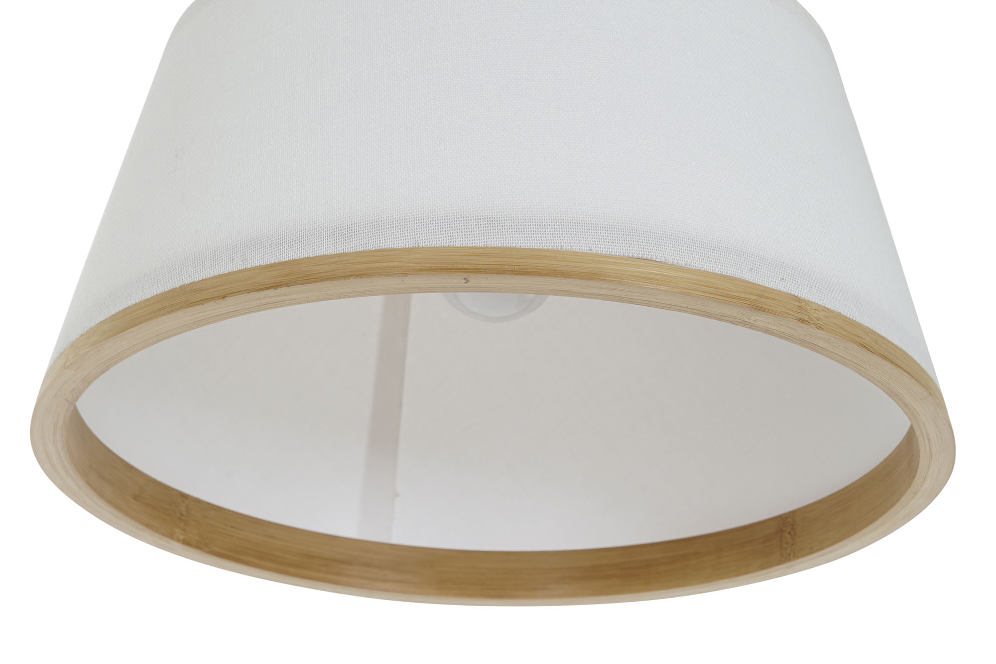 LAMPARA TECHO BAMBU POLIESTER 30X30X20 BLANCO 2