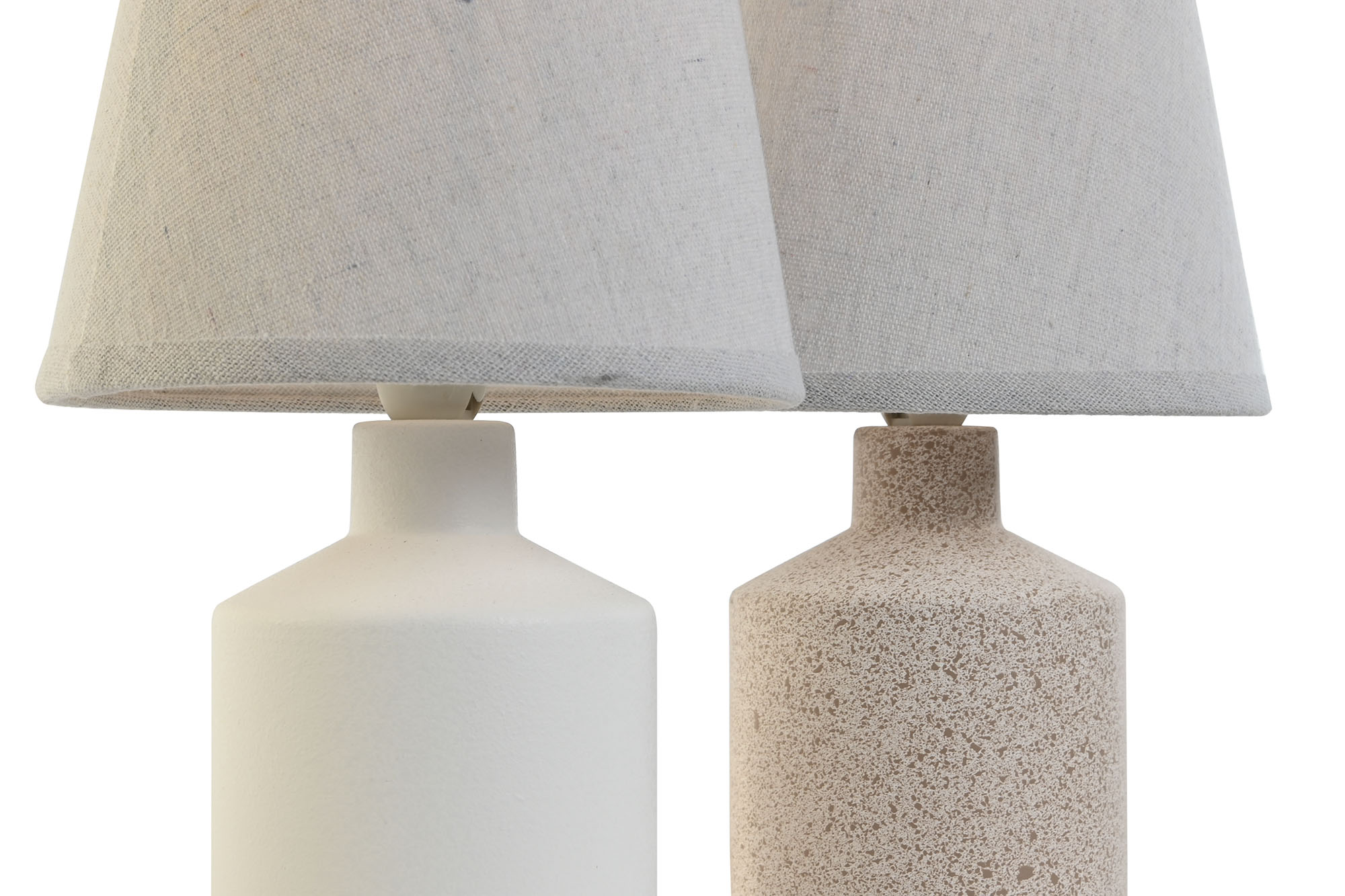 LAMPARA SOBREMESA GRES POLIESTER 15X15X27 blanca 2