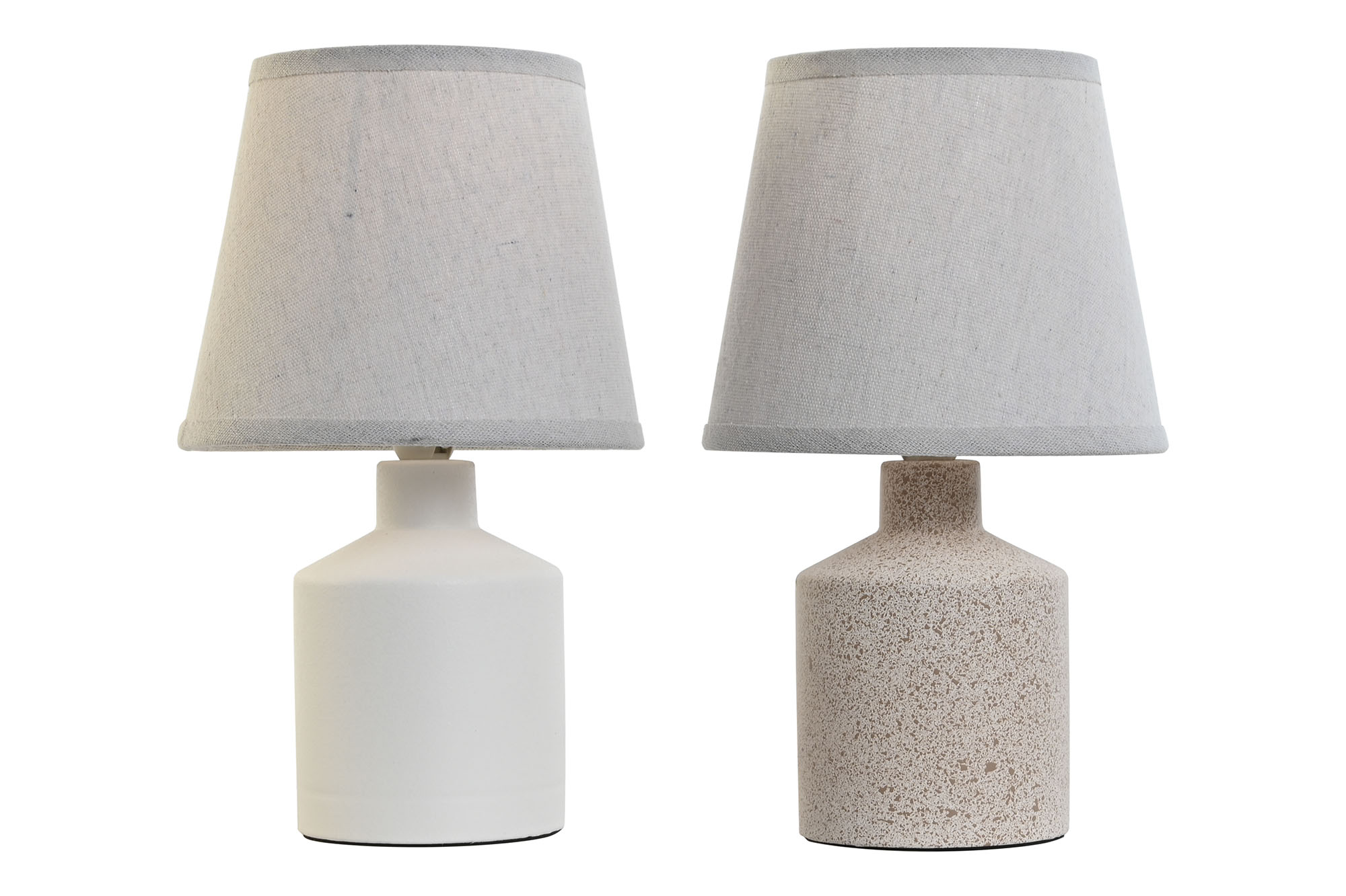 LAMPARA SOBREMESA GRES POLIESTER 15X15X27 blanca 3