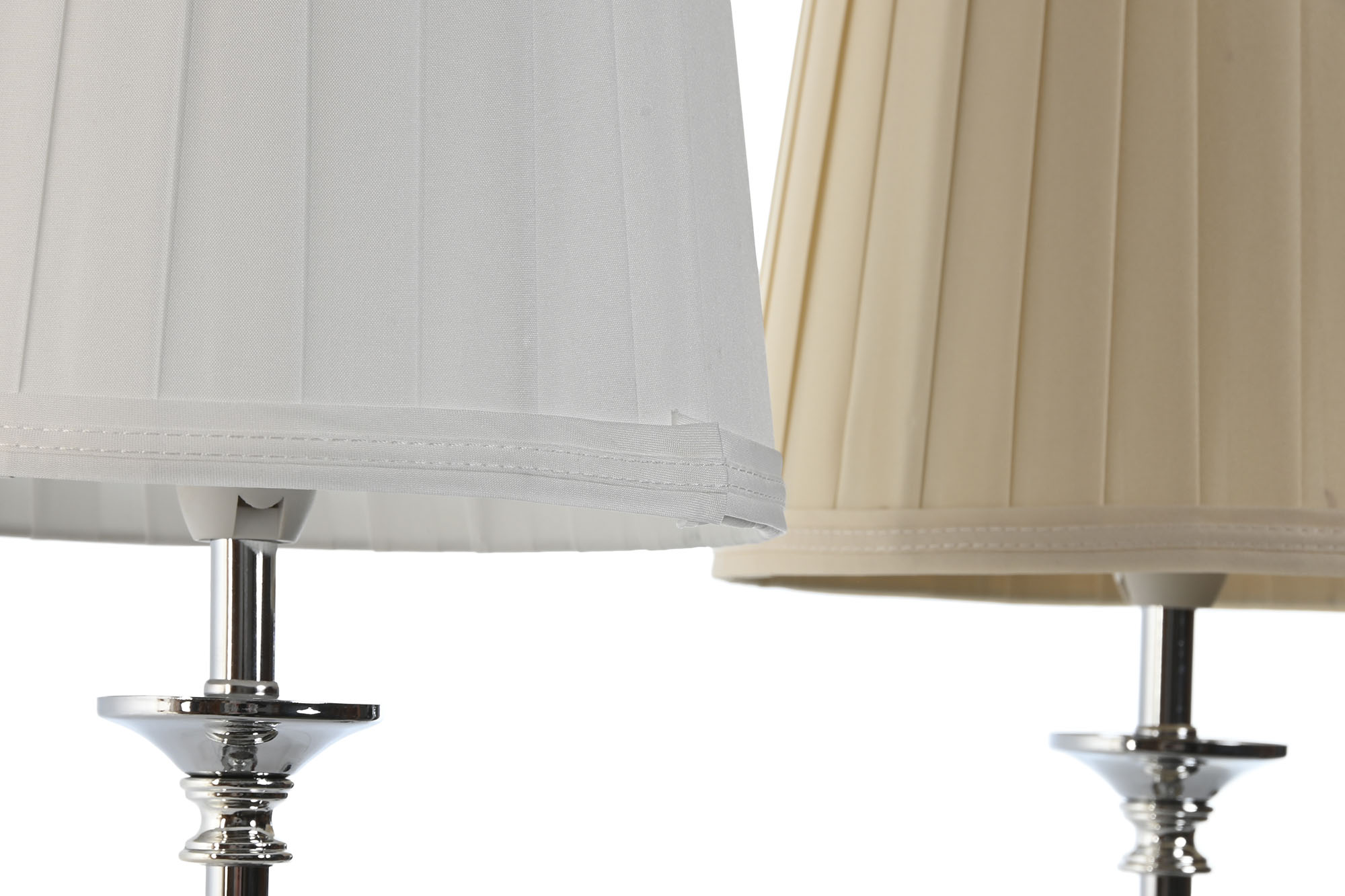 LAMPARA SOBREMESA METAL ACRILICO 20X20X46CM BEIGE 2
