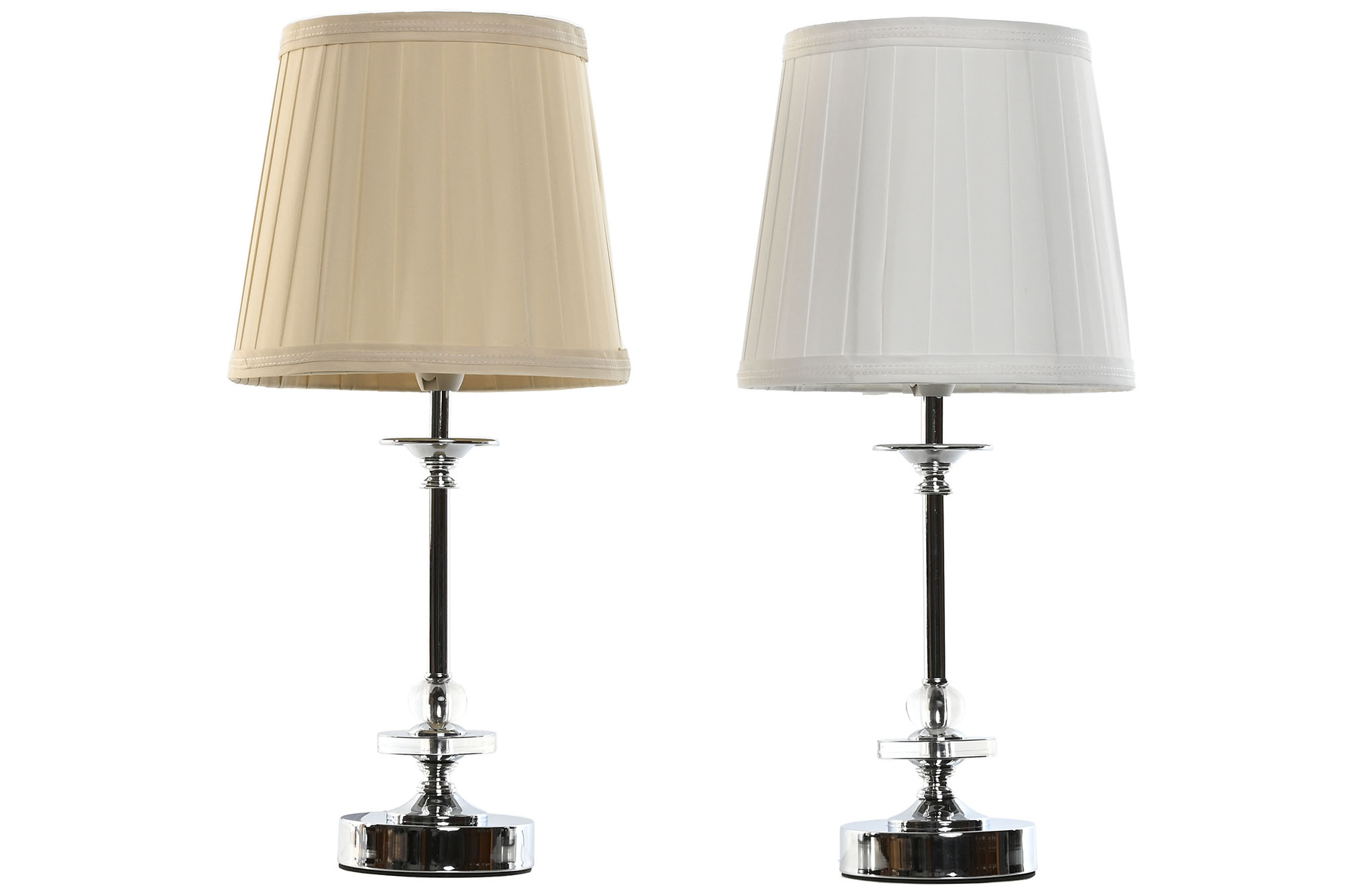 LAMPARA SOBREMESA METAL ACRILICO 20X20X43CM BLANCA 5