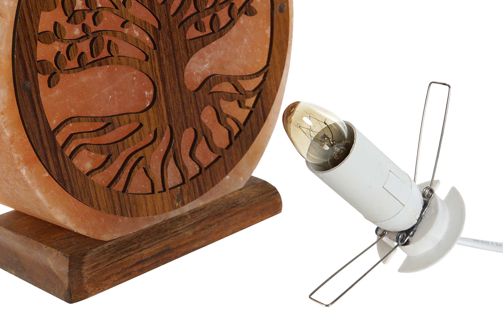LAMPARA SOBREMESA SAL MADERA 16X18CM ARBOL 4