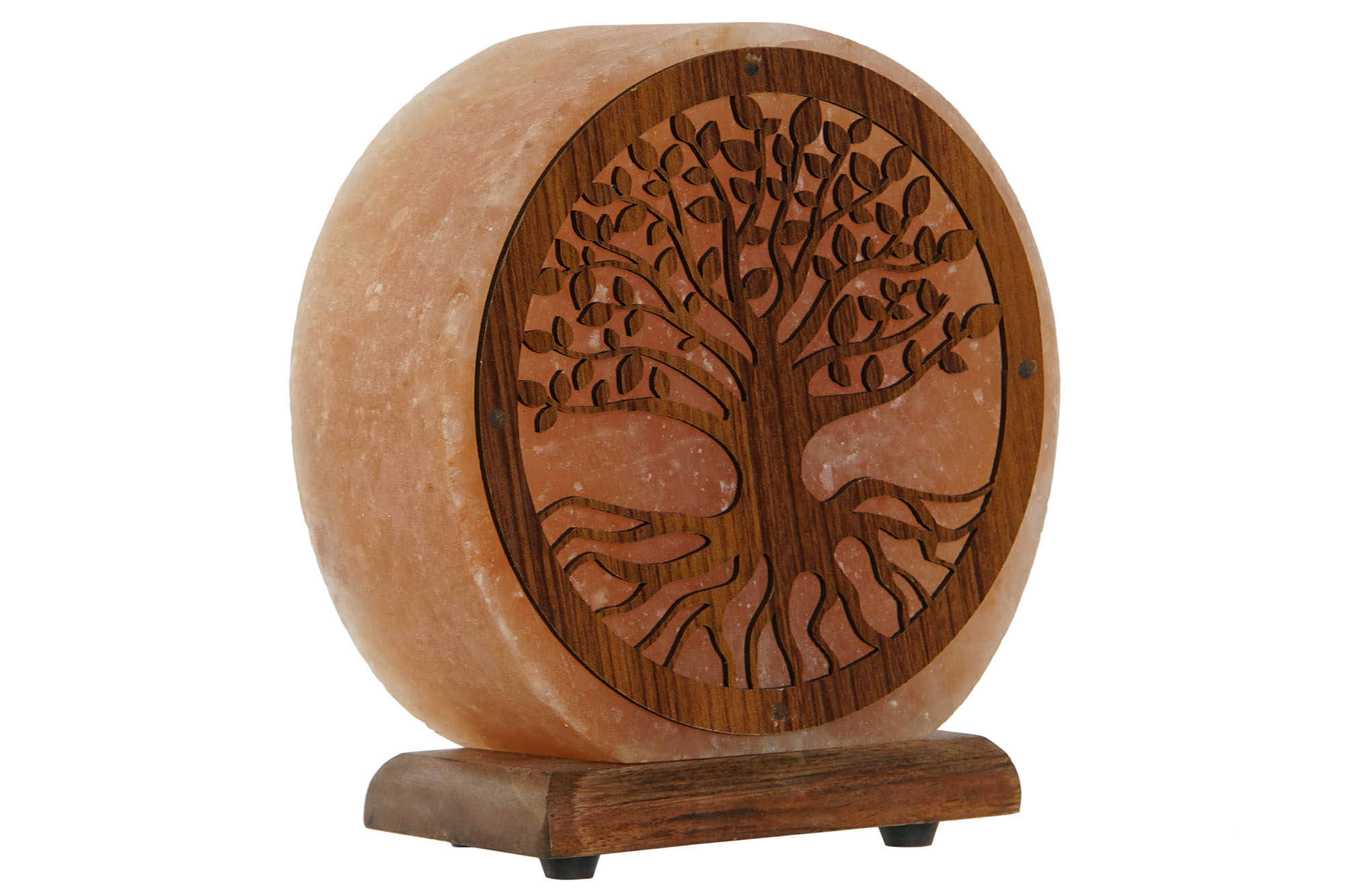 LAMPARA SOBREMESA SAL MADERA 16X18CM ARBOL 6