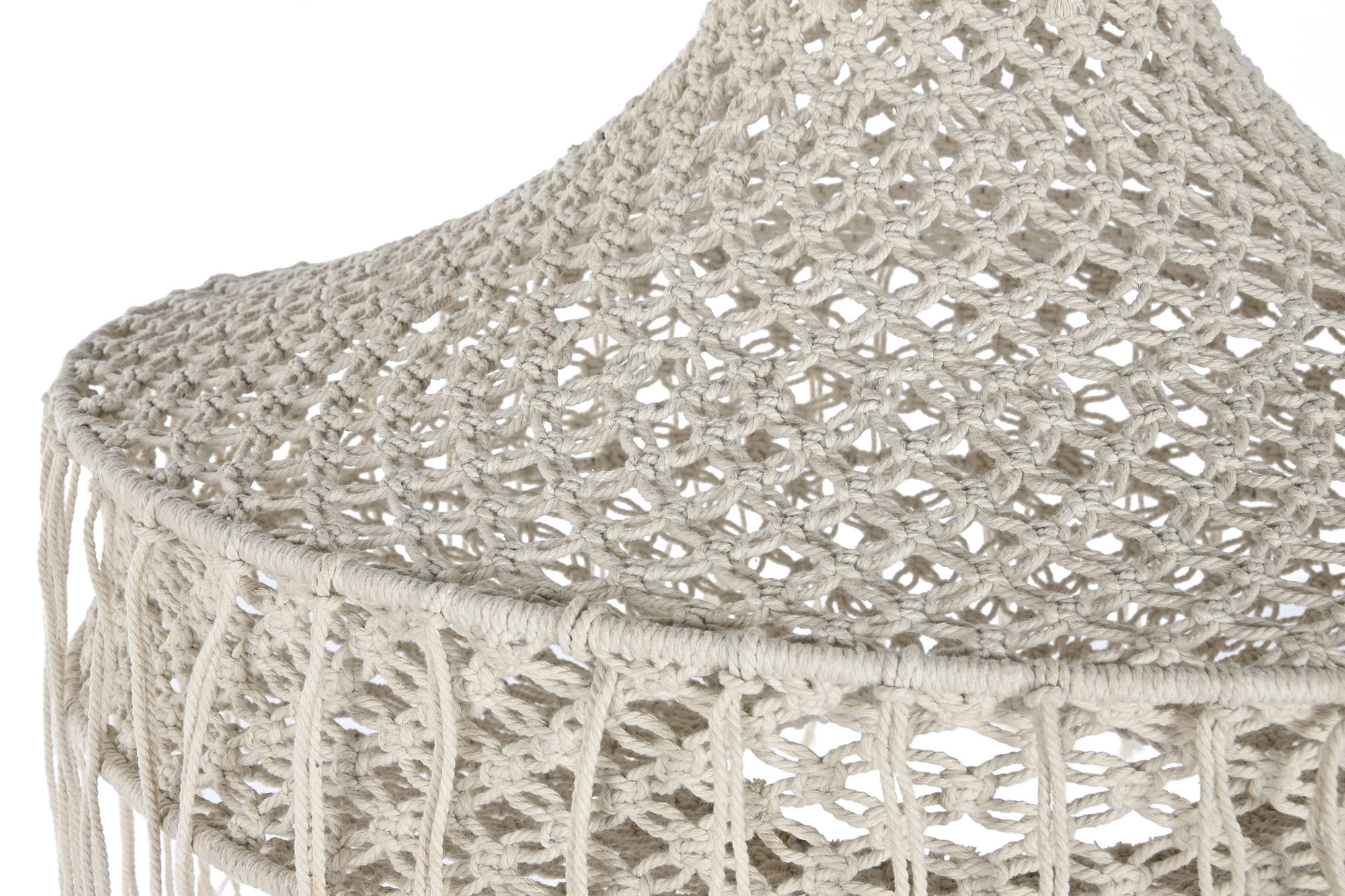 PANTALLA MACRAME 63X63X70 NATURAL 2