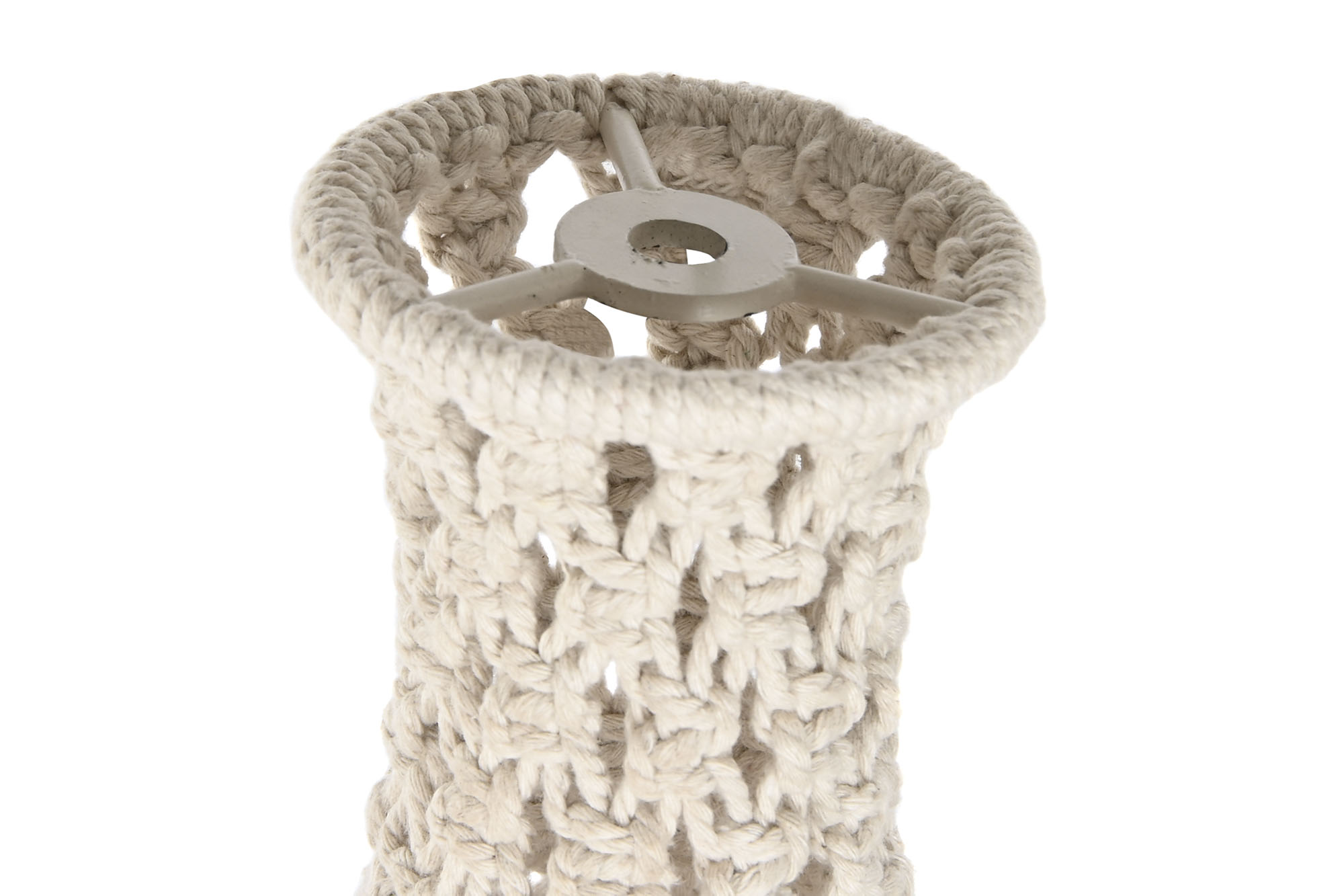 PANTALLA MACRAME 63X63X70 NATURAL 4