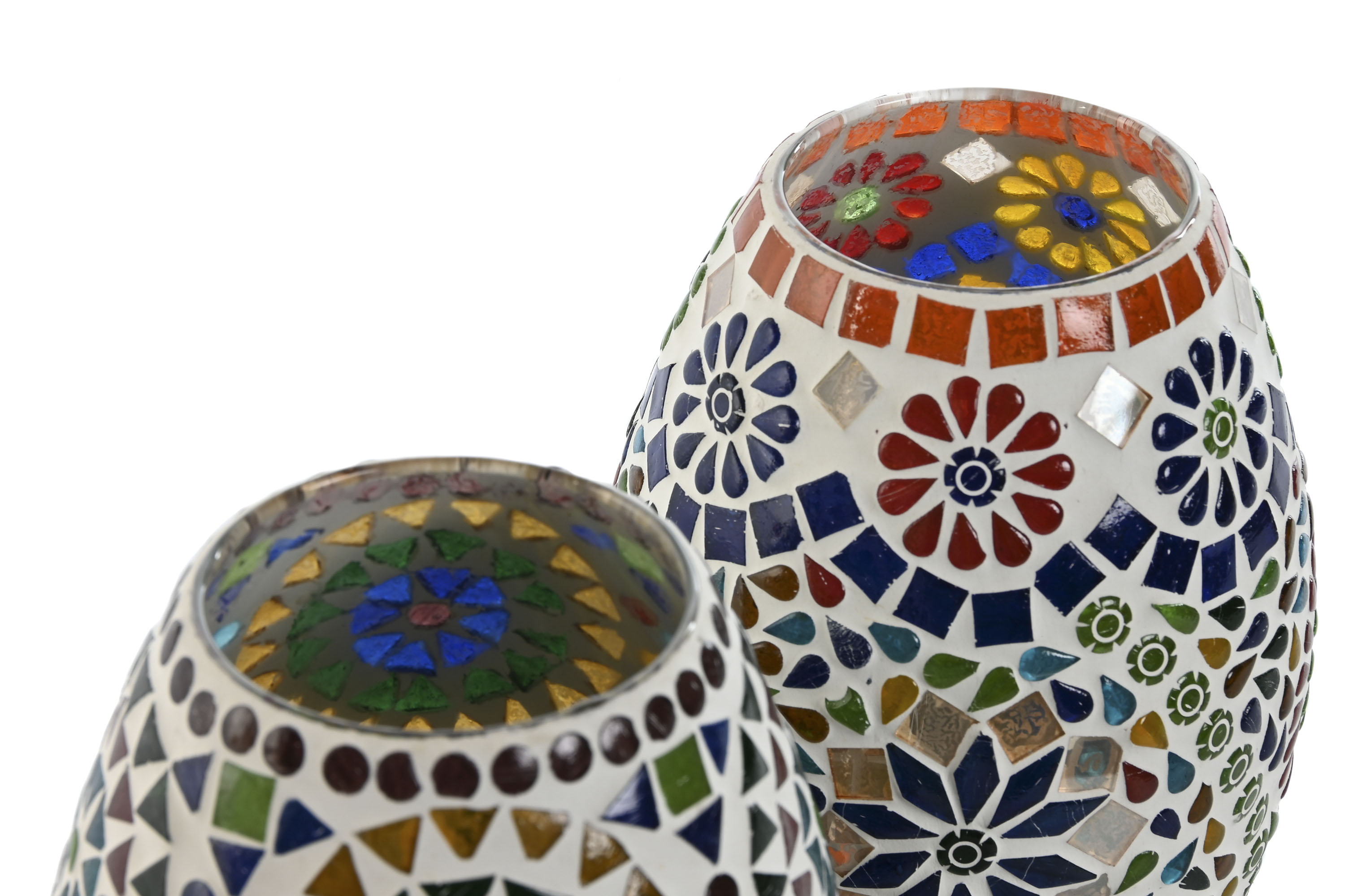 LAMPARA SOBREMESA CRISTAL 14X14X19 MOSAICO 3