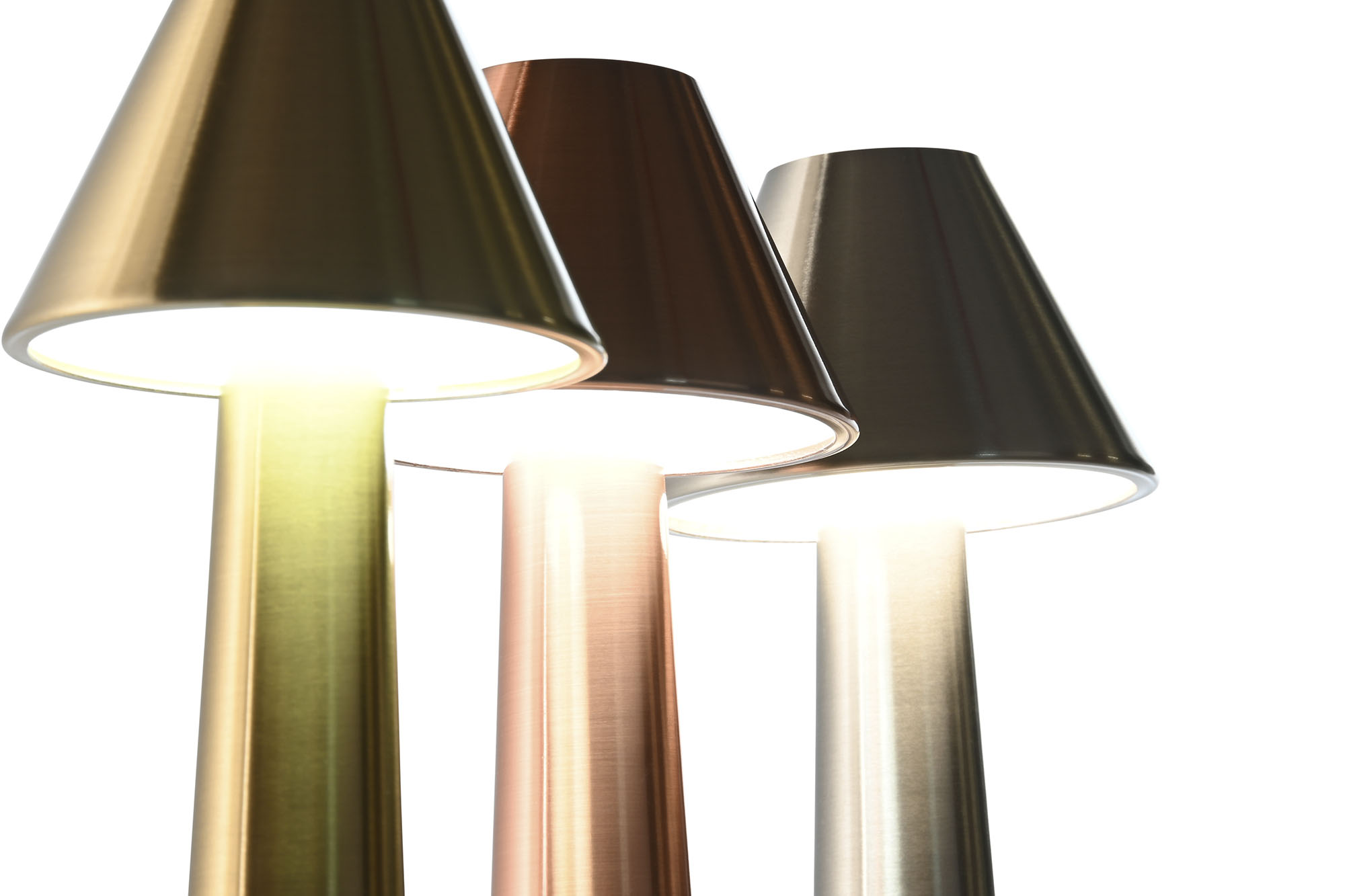 LAMPARA SOBREMESA HIERRO LED 9X9X21 TACTIL ORO 2