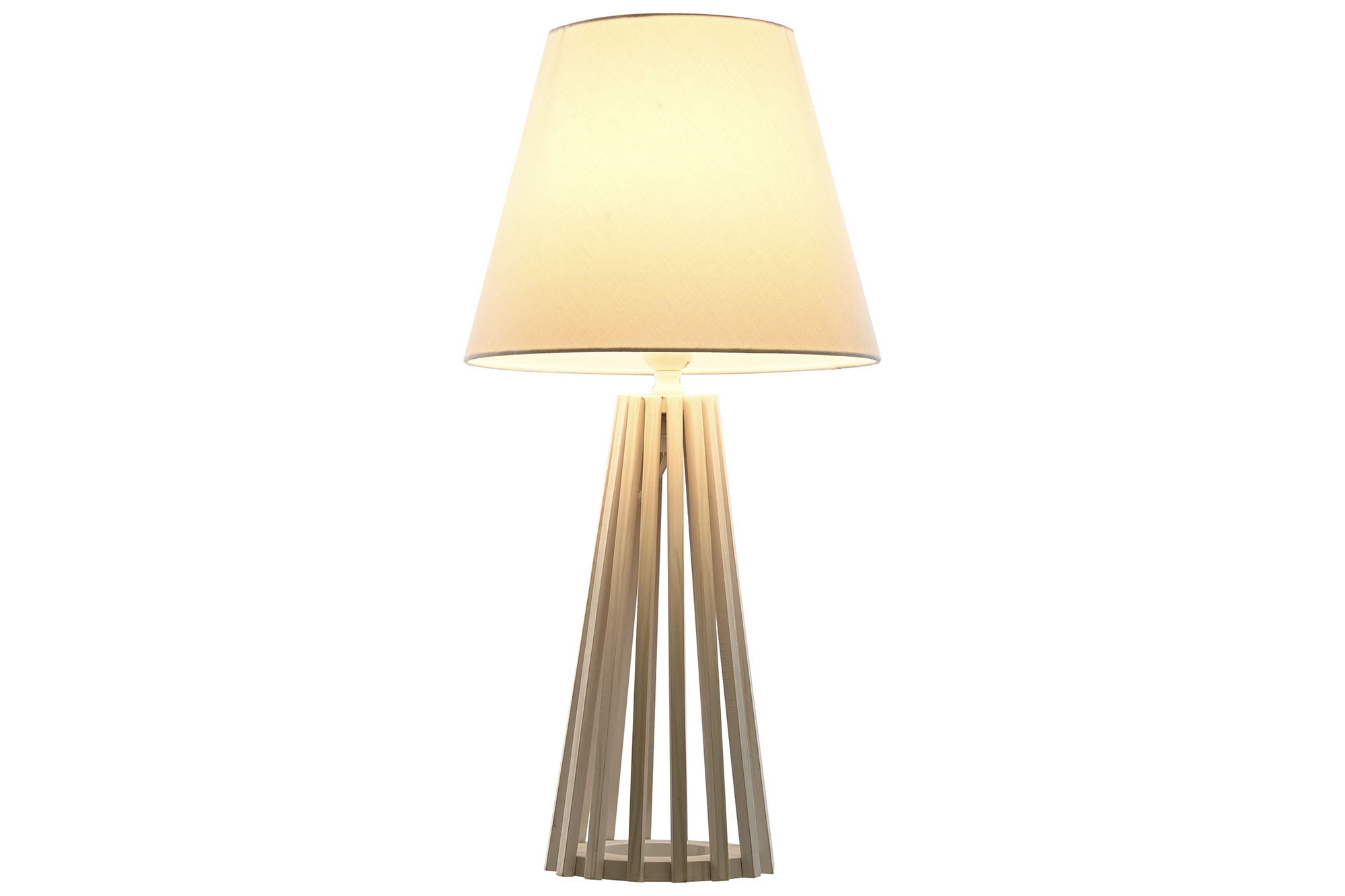 LAMPARA SOBREMESA MADERA POLIESTER 30X30X61CM 2