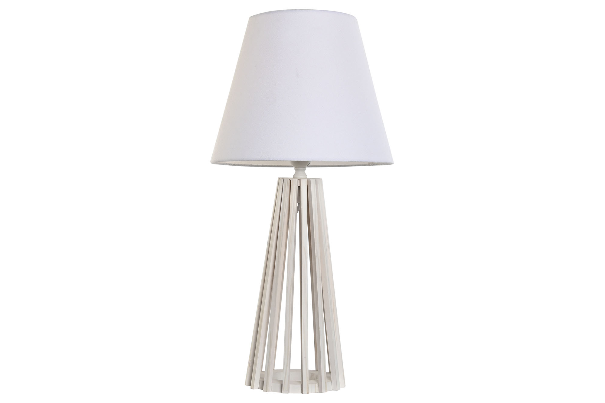 LAMPARA SOBREMESA MADERA POLIESTER 30X30X61CM