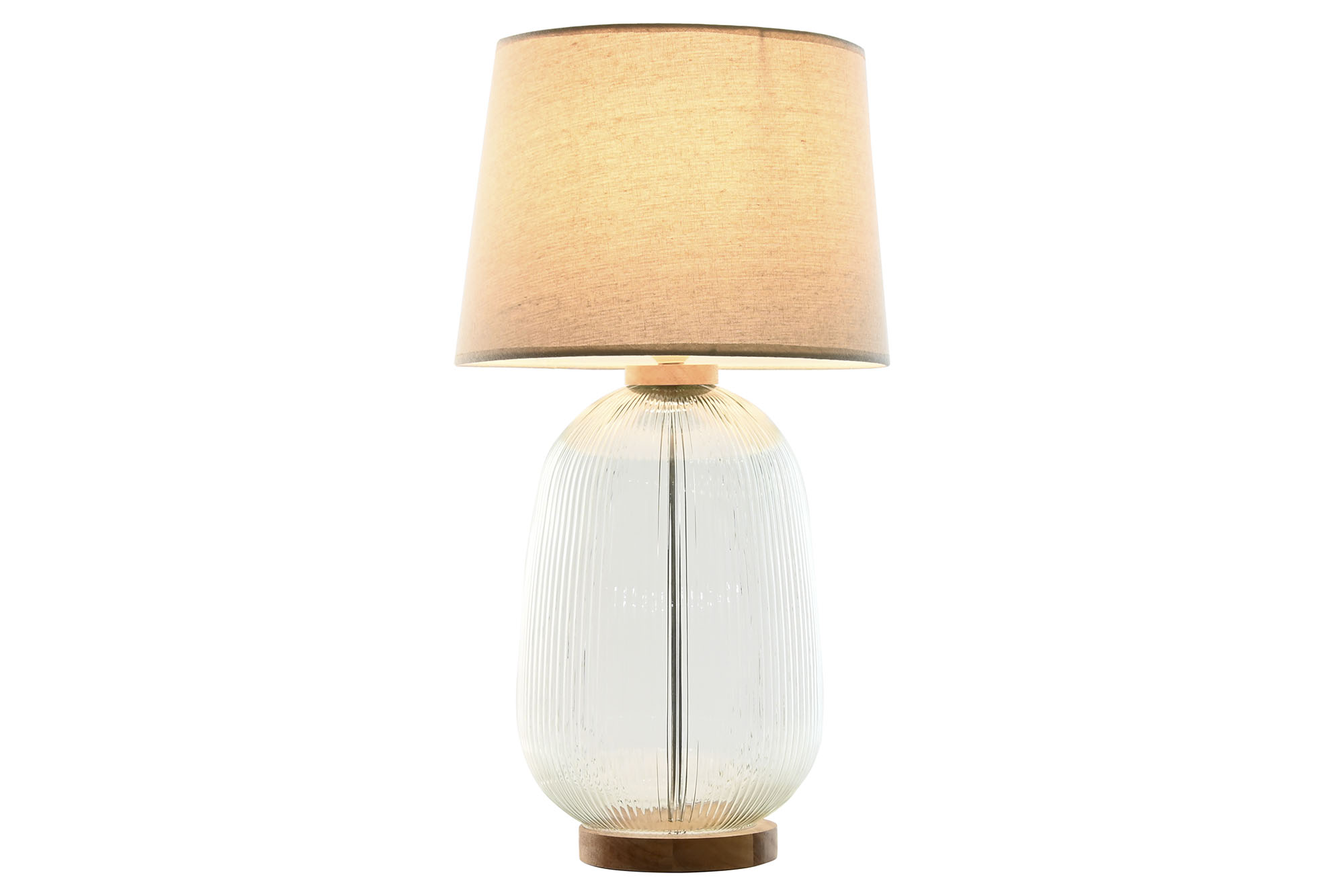 LAMPARA SOBREMESA CRISTAL POLIESTER 32X32X61CM