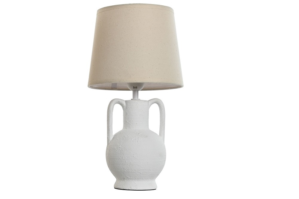 LAMPARA SOBREMESA CERAMICA 20X20X36 ASA BLANCA
