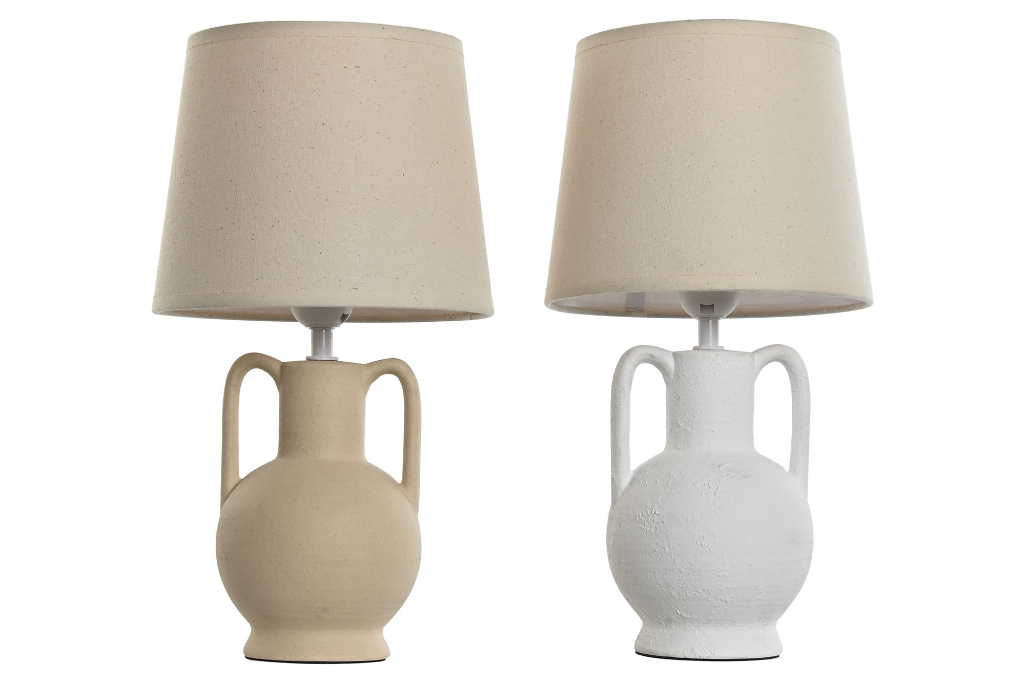 LAMPARA SOBREMESA CERAMICA 20X20X36 ASA BEIGE 4