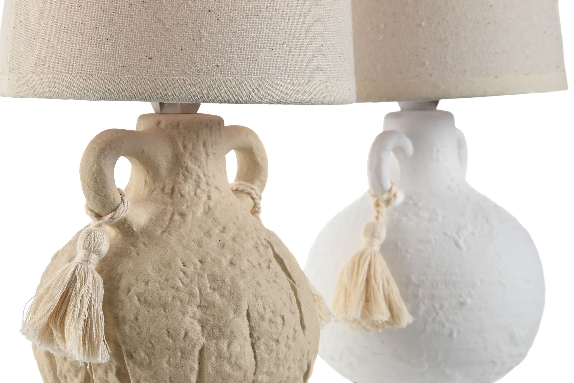 LAMPARA SOBREMESA CERAMICA 15X15X28CM BEIGE 4