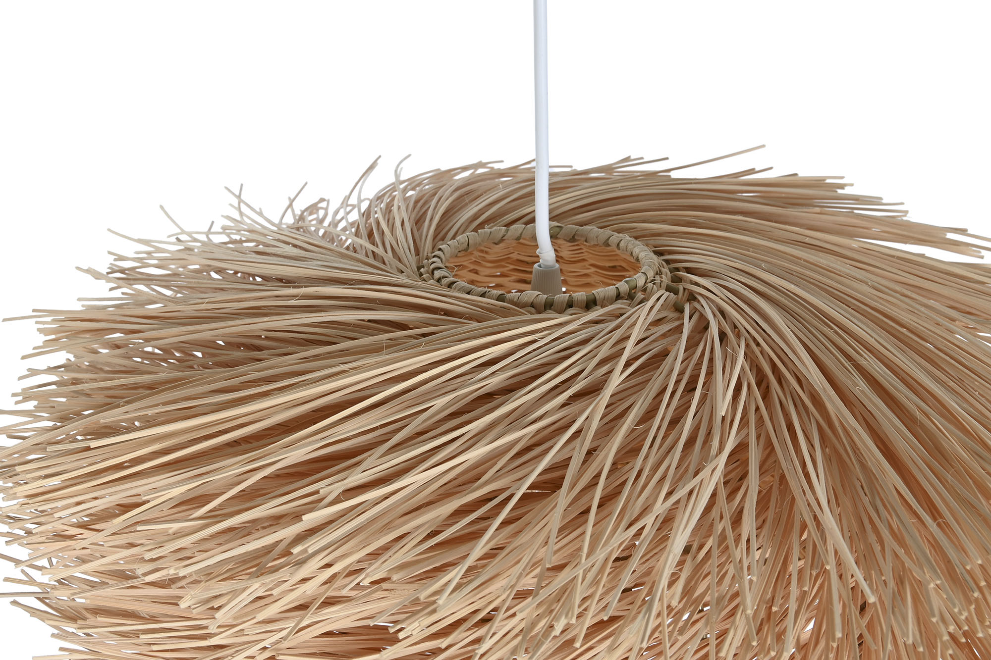 LAMPARA TECHO RATAN 53X53X19 HECHA A MANO NATURAL 3