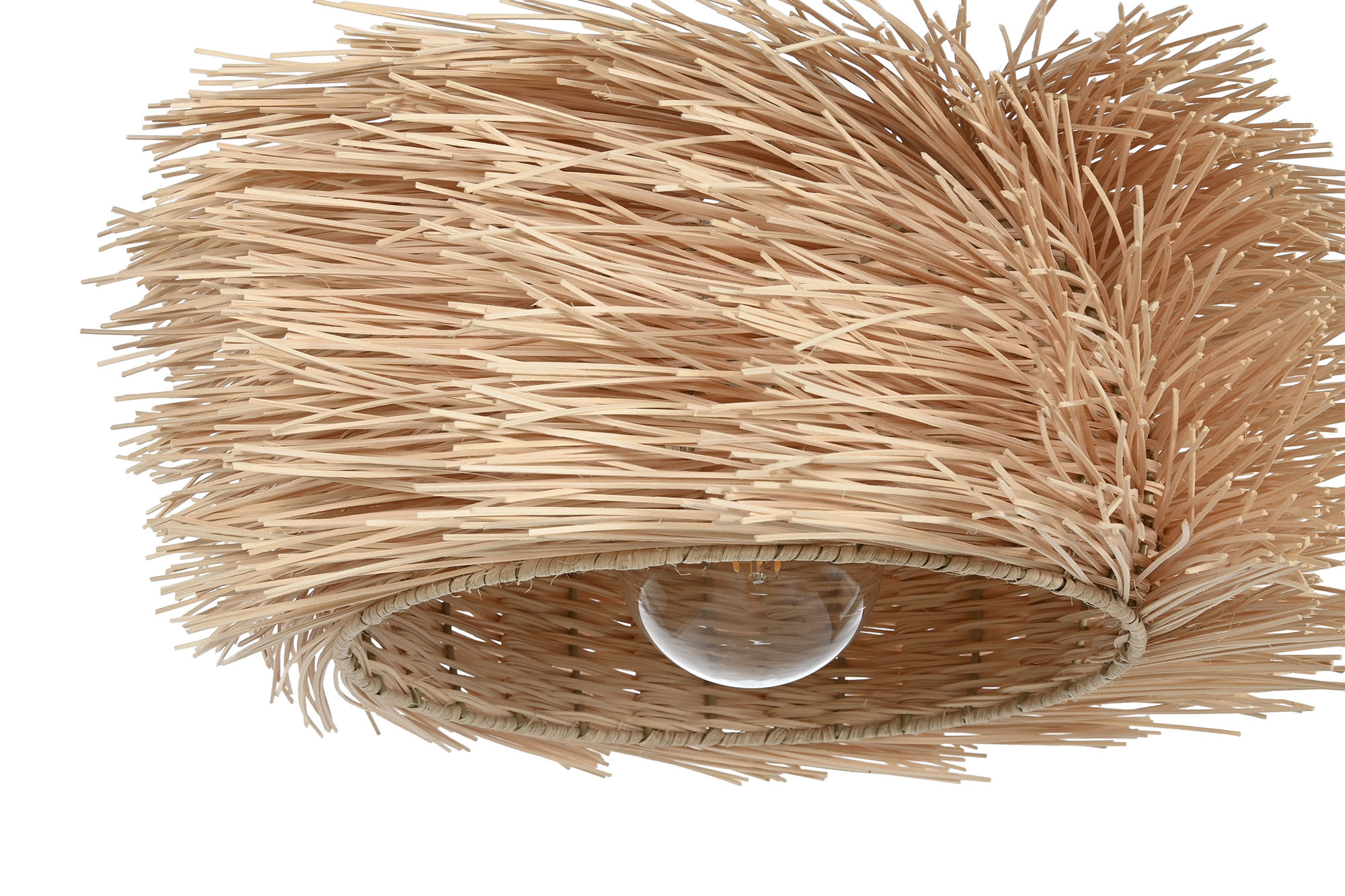 LAMPARA TECHO RATAN 53X53X19 HECHA A MANO NATURAL 4